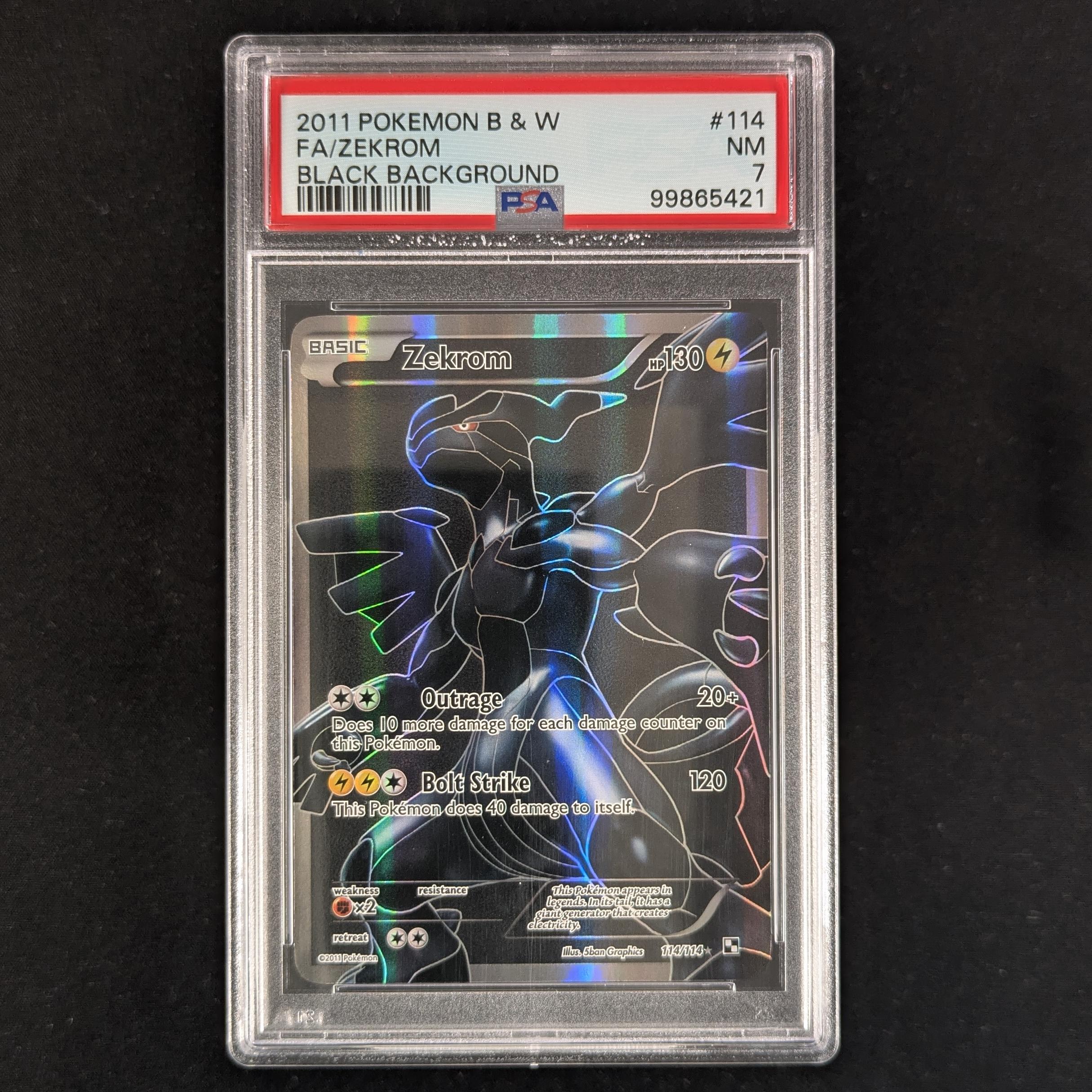 PTCG Singles - Zekrom (BLW 114) - Black & White - English - PSA 7 - 31092