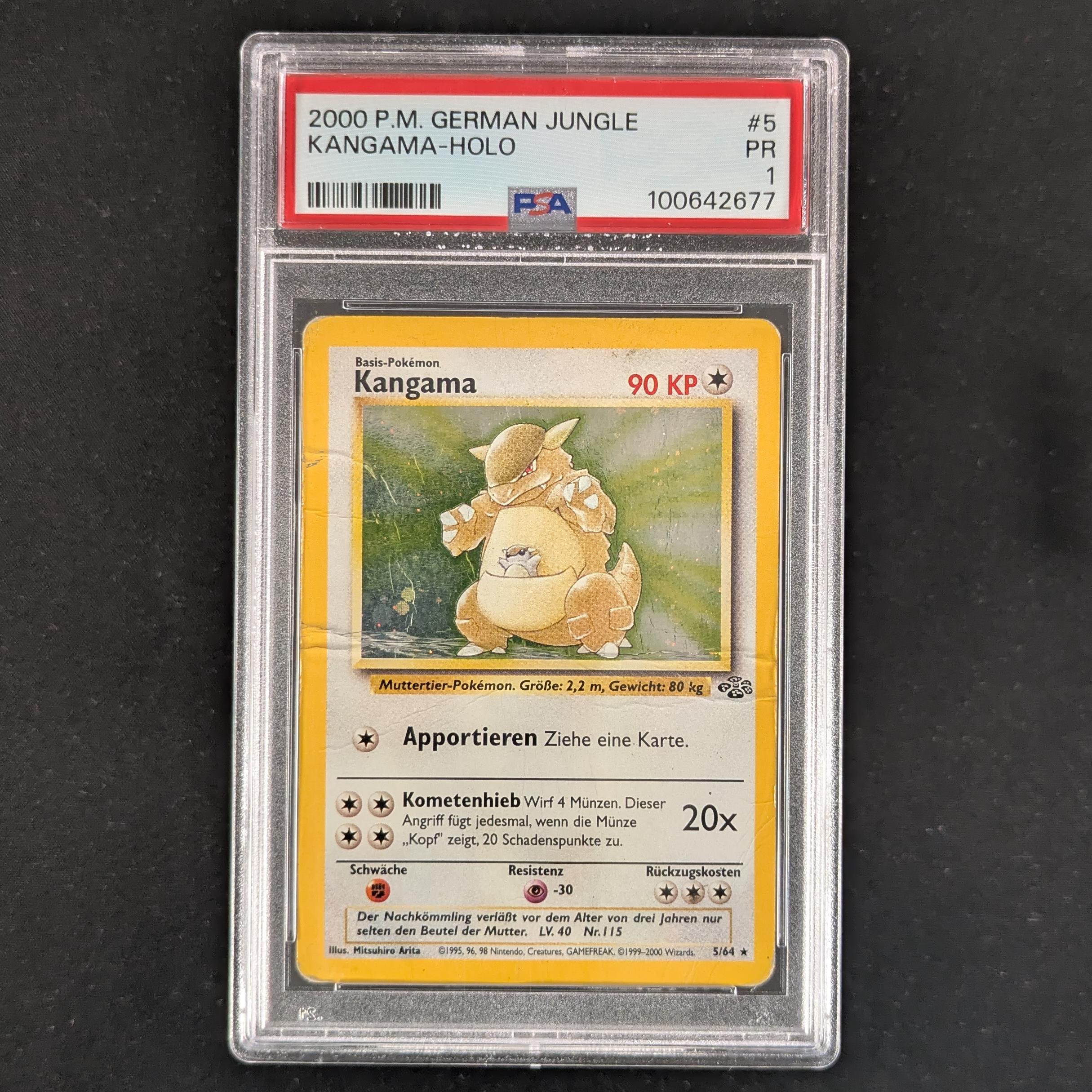 PTCG Singles - Kangaskhan (JU 5) - Jungle - German - PSA 1 - 31102