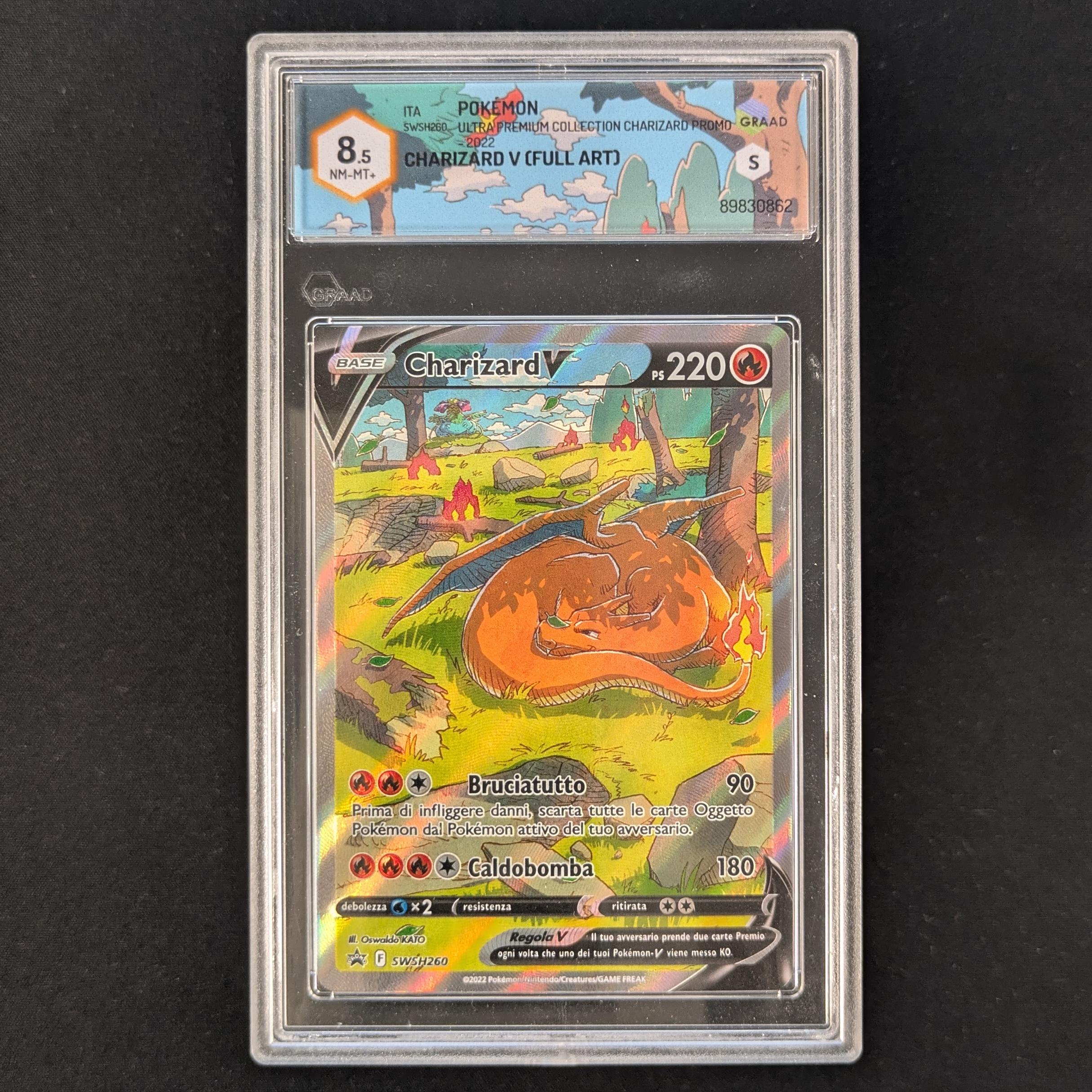 PTCG Singles - Charizard V (SWSH 260) - SWSH Black Star Promos - Italian - GRAAD 8.5 - 31119