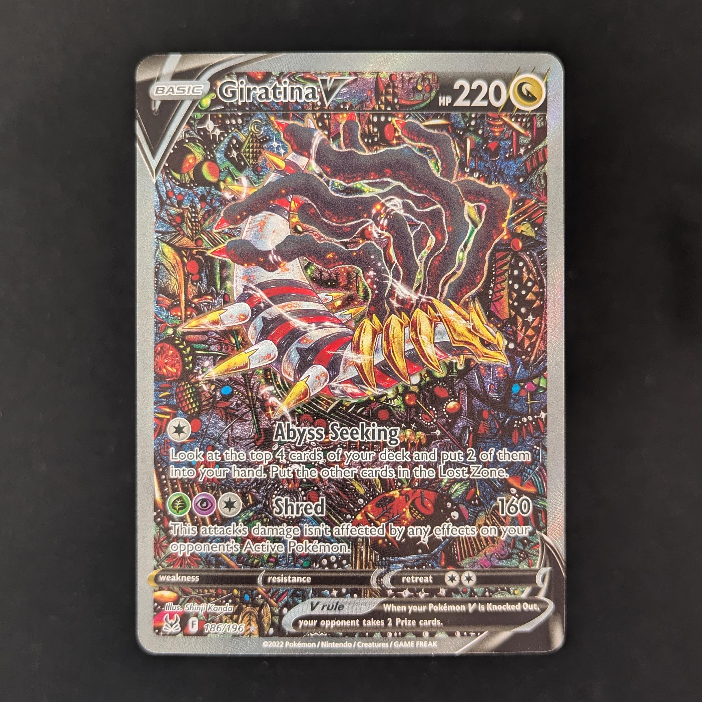 PTCG Singles - Giratina V (LOR 186) - Lost Origin - English - NM - 31366