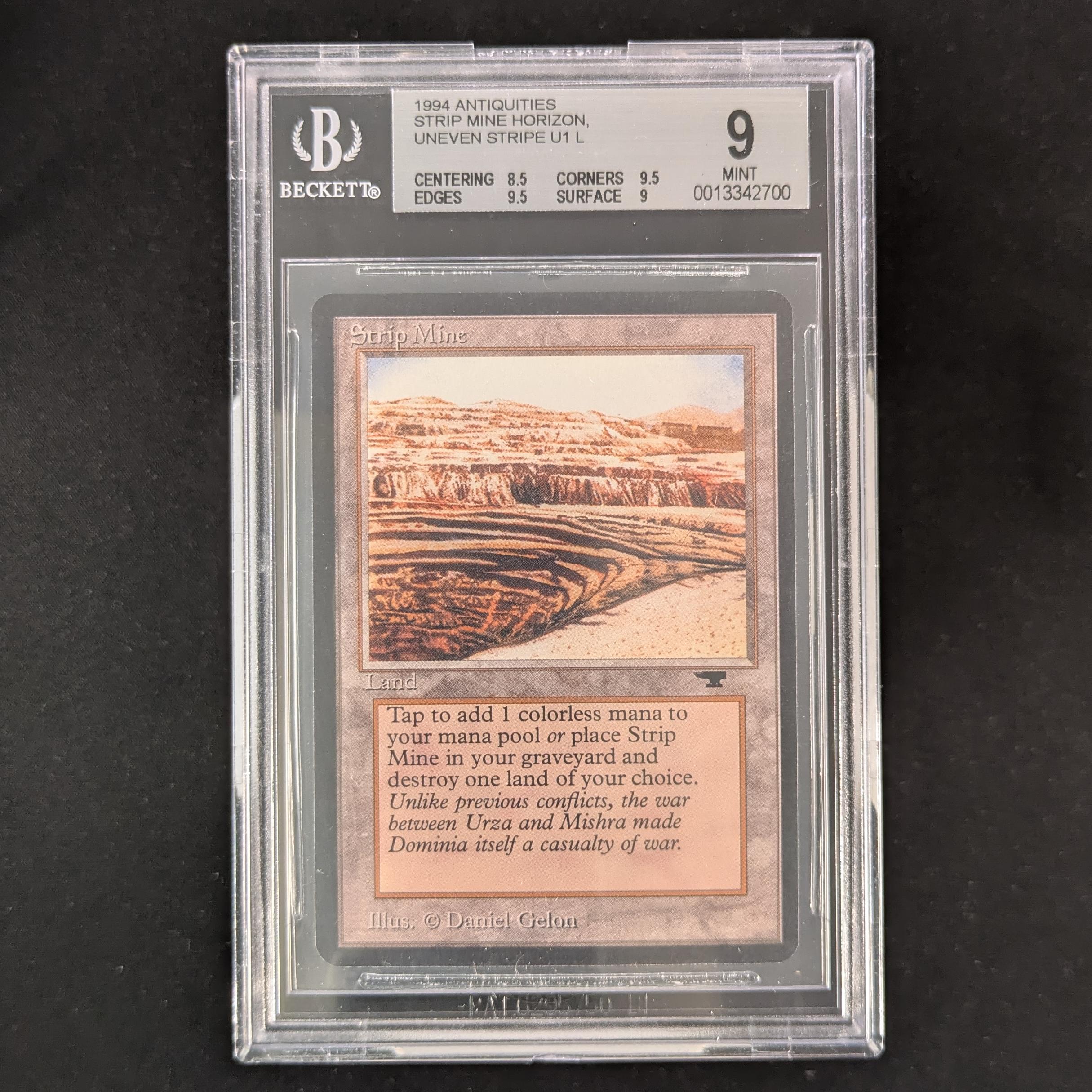 MTG Singles - Strip Mine (Uneven Horizon) - Antiquities - BGS 9 -