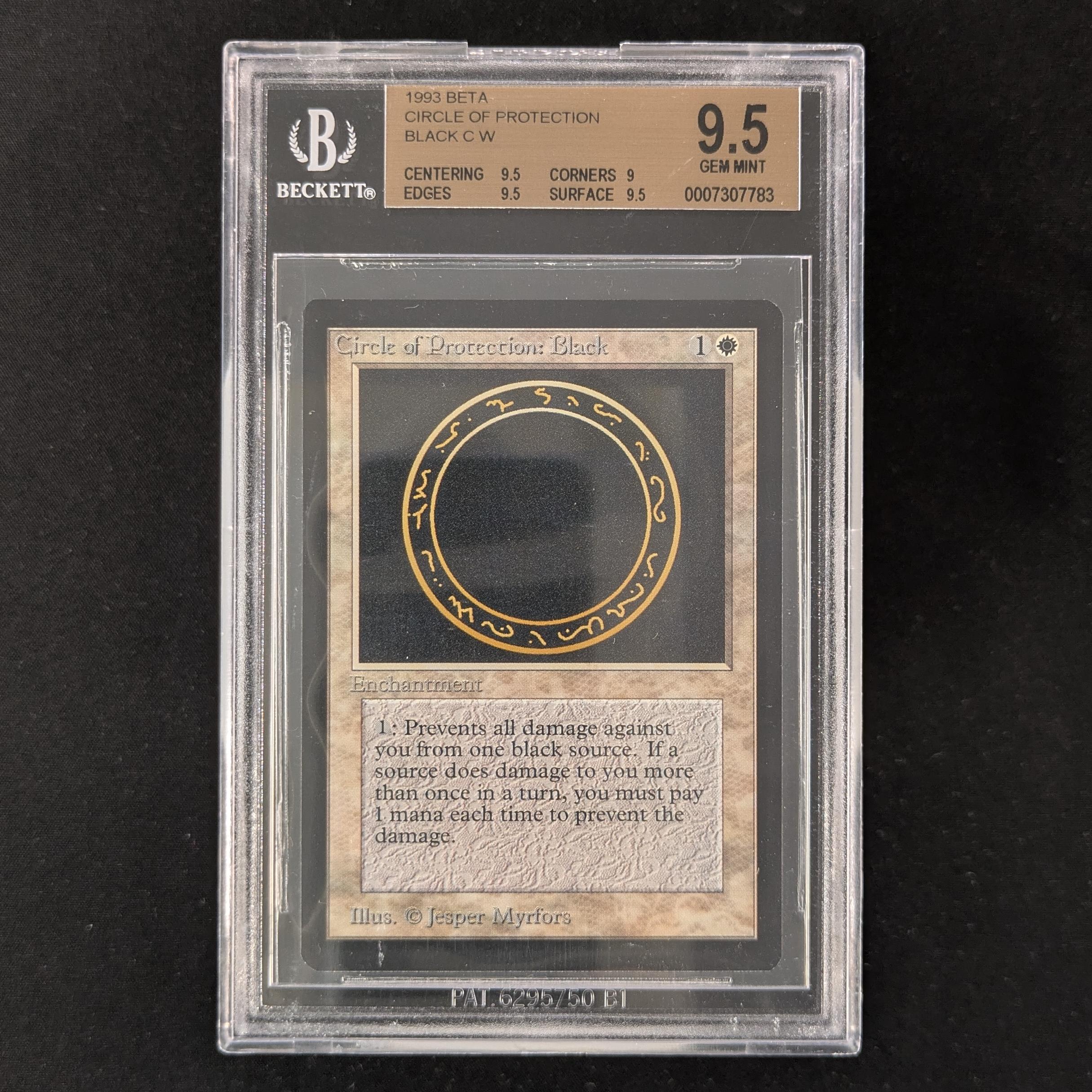 MTG Singles - Circle of Protection: Black - Beta - BGS 9.5 -