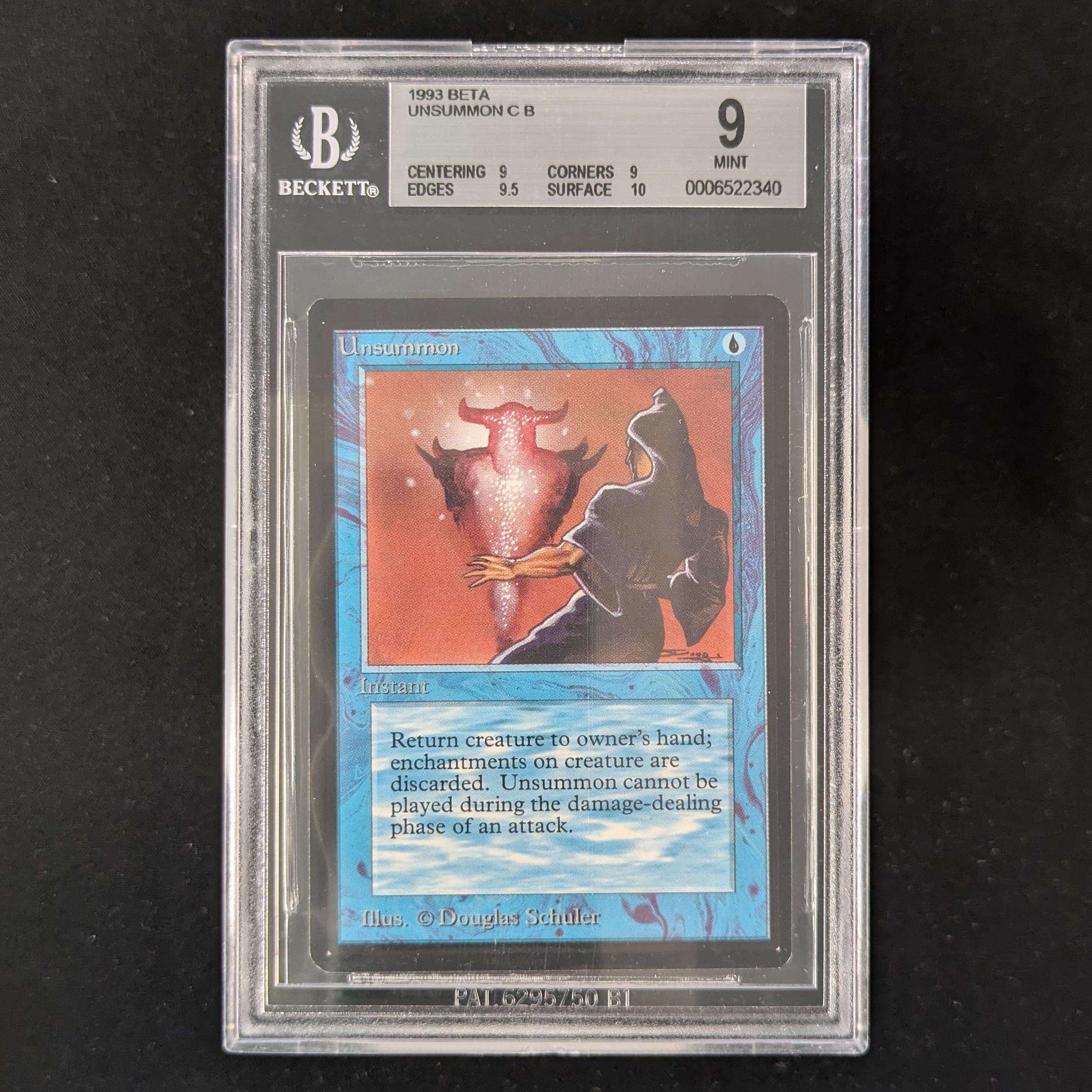 MTG Singles - Unsummon - Beta - BGS 9 -