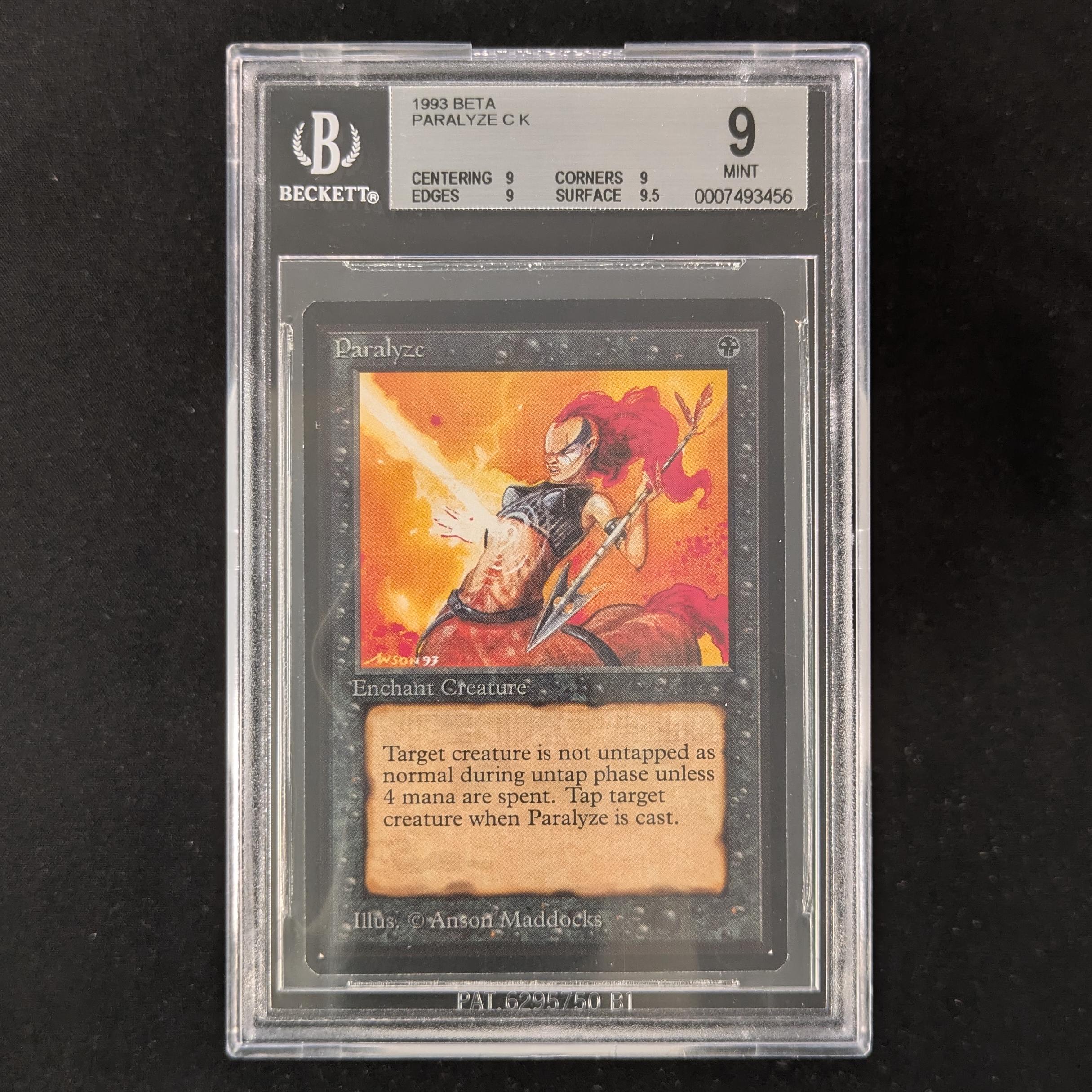 MTG Singles - Paralyze - Beta - BGS 9 -