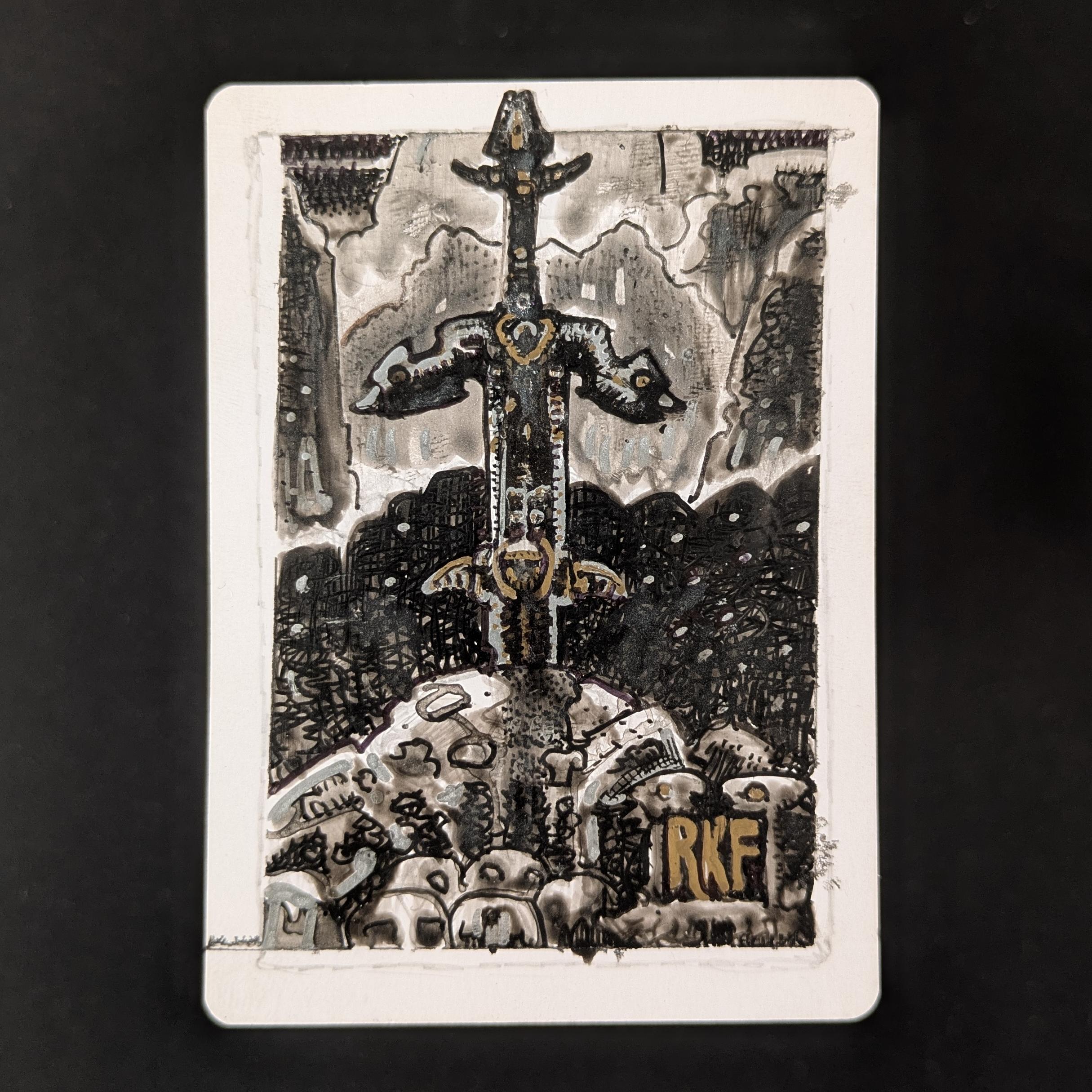 MTG Singles - Profane Tutor Set - Artist Proof - SIGNED; SKETCHED BACK -