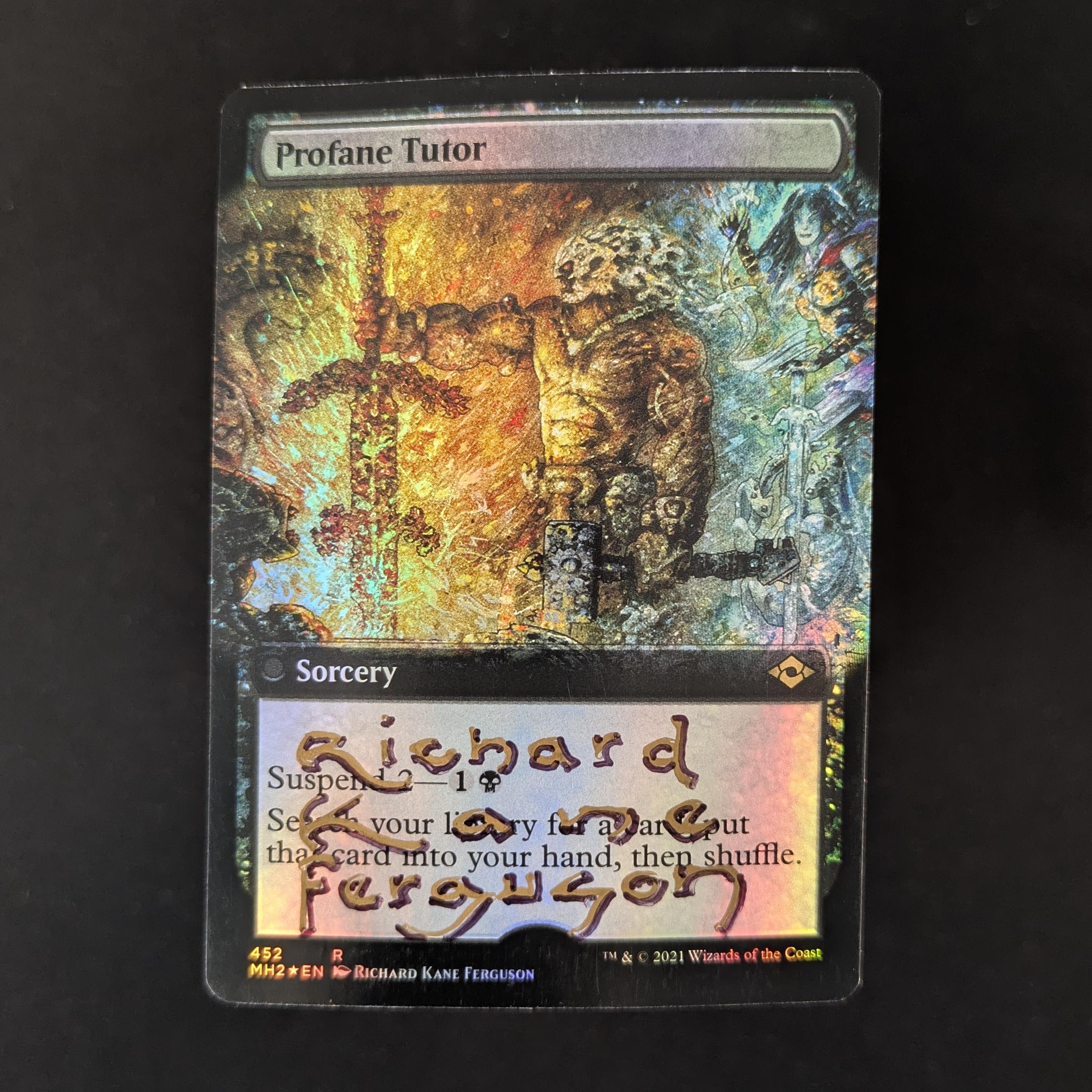 MTG Singles - Profane Tutor Set - Artist Proof - SIGNED; SKETCHED BACK -