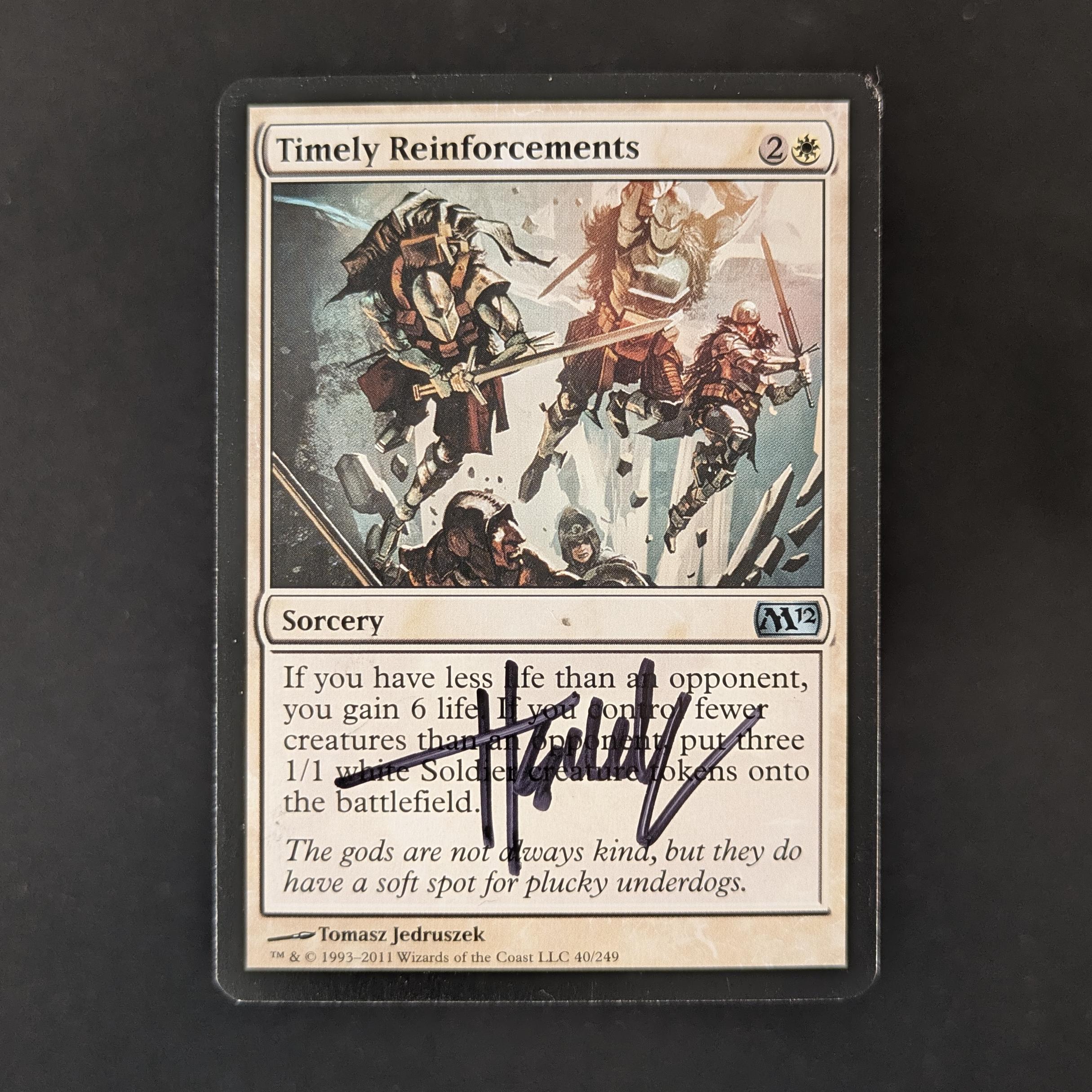 MTG Singles - Timely Reinforcements Set - Artist Proof - SIGNED; SKETCHED BACK -