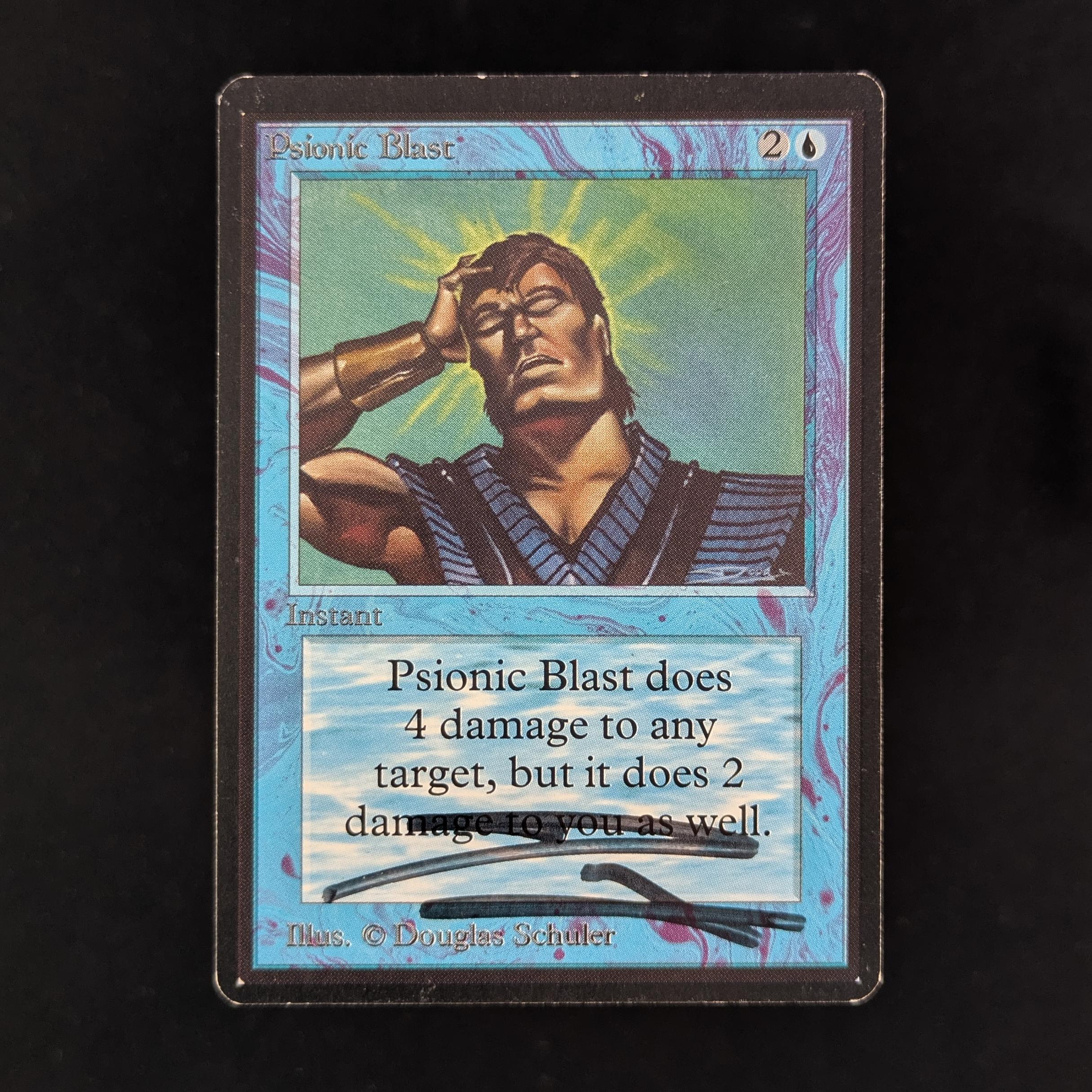 MTG Singles - Psionic Blast - Beta - GD - SIGNED - 31867