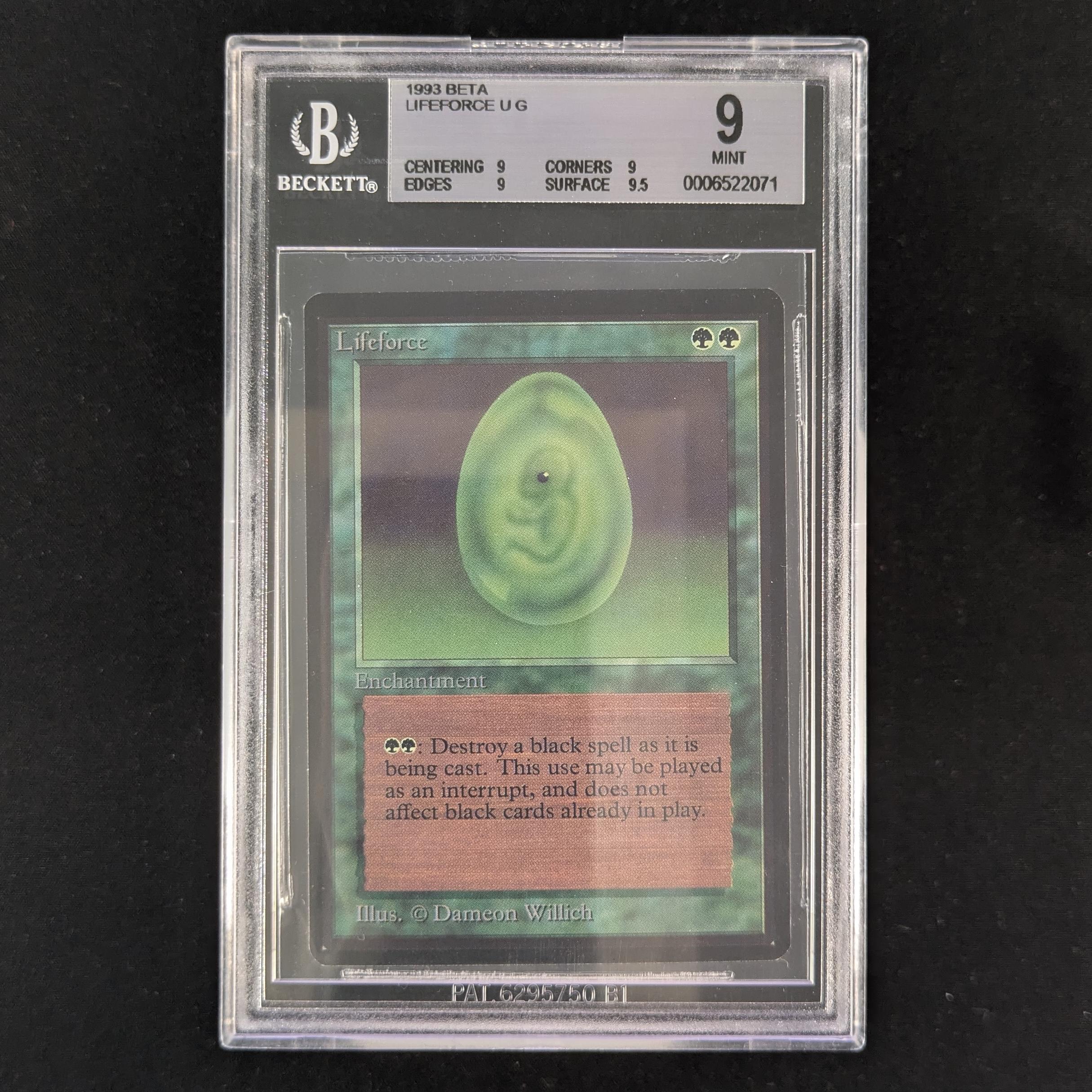 MTG Singles - Lifeforce - Beta - BGS 9 -