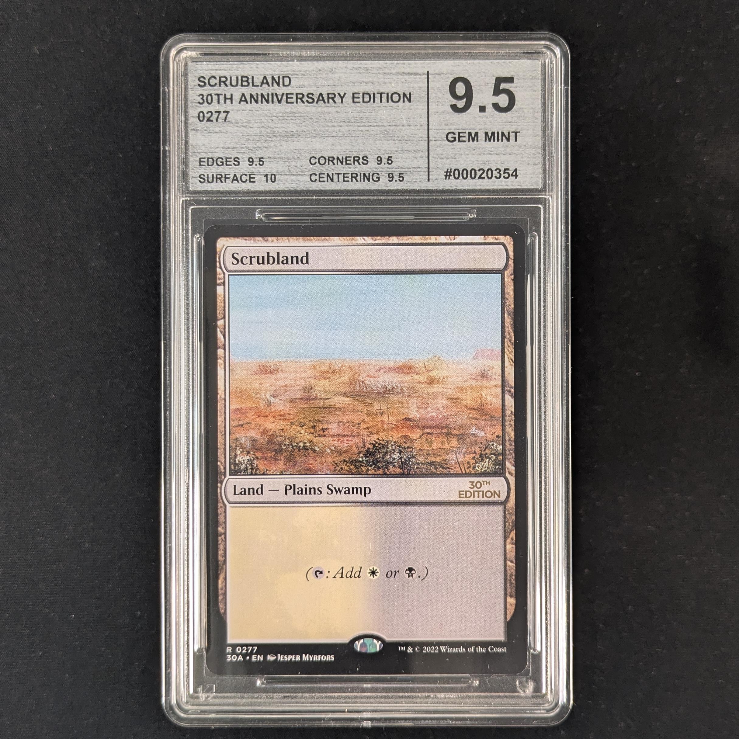 MTG Singles - Scrubland (Modern Frame) - 30th Anniversary Edition - CMG 9.5 - 32148
