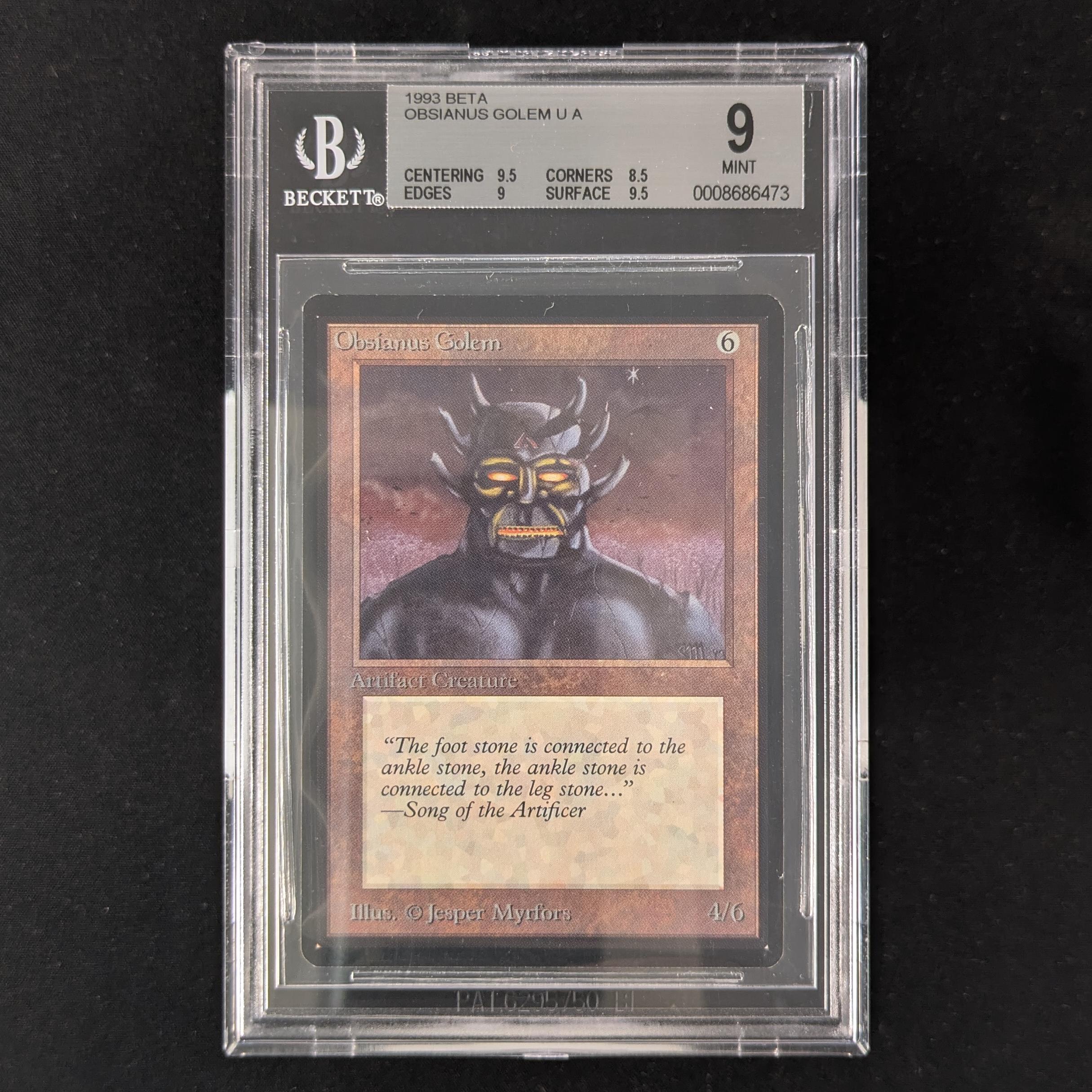 MTG Singles - Obsianus Golem - Beta - BGS 9 -