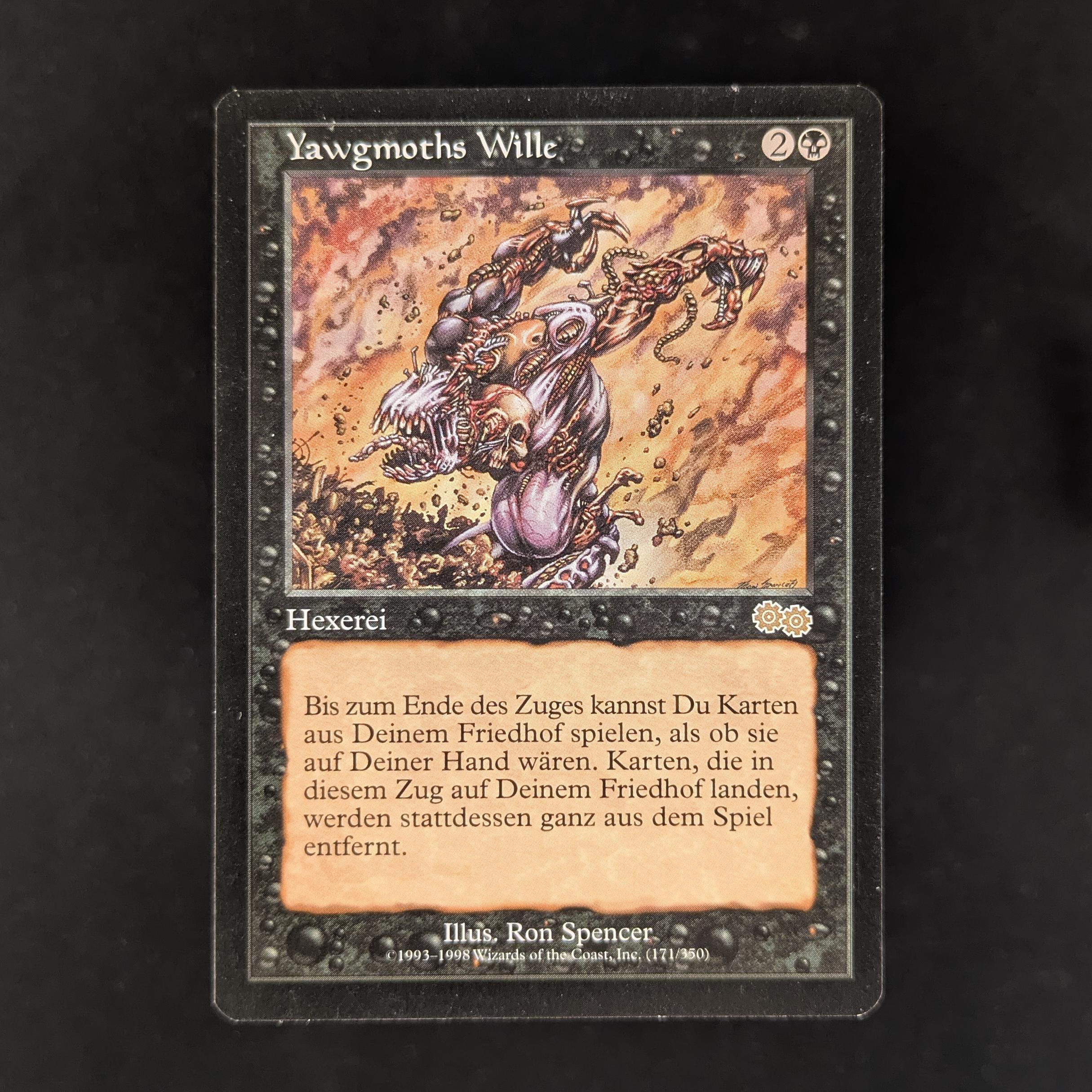 MTG Singles - Yawgmoth's Will - Urza's Saga - German - EX - 32300