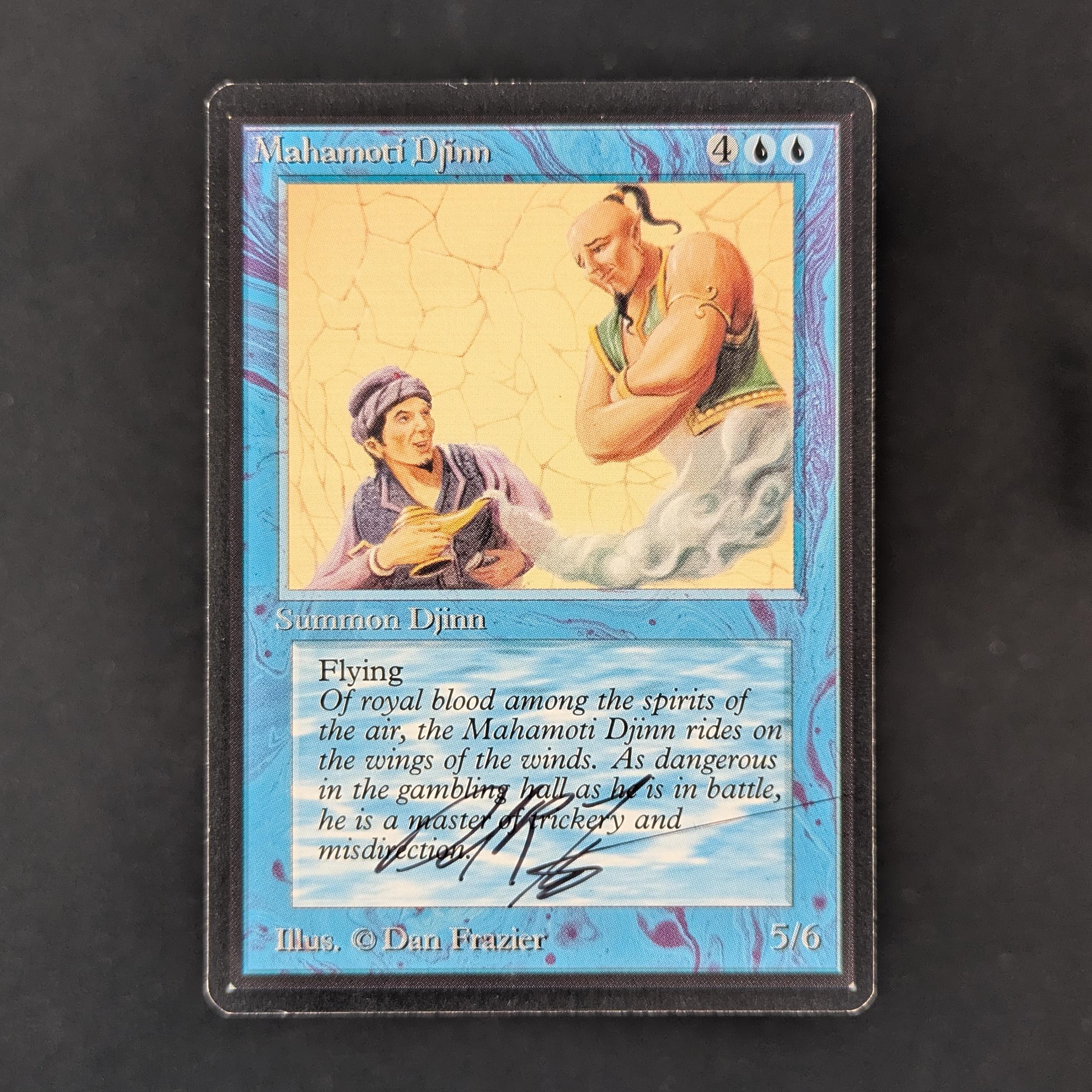 MTG Singles - Mahamoti Djinn - Beta - EX - SIGNED - 32351