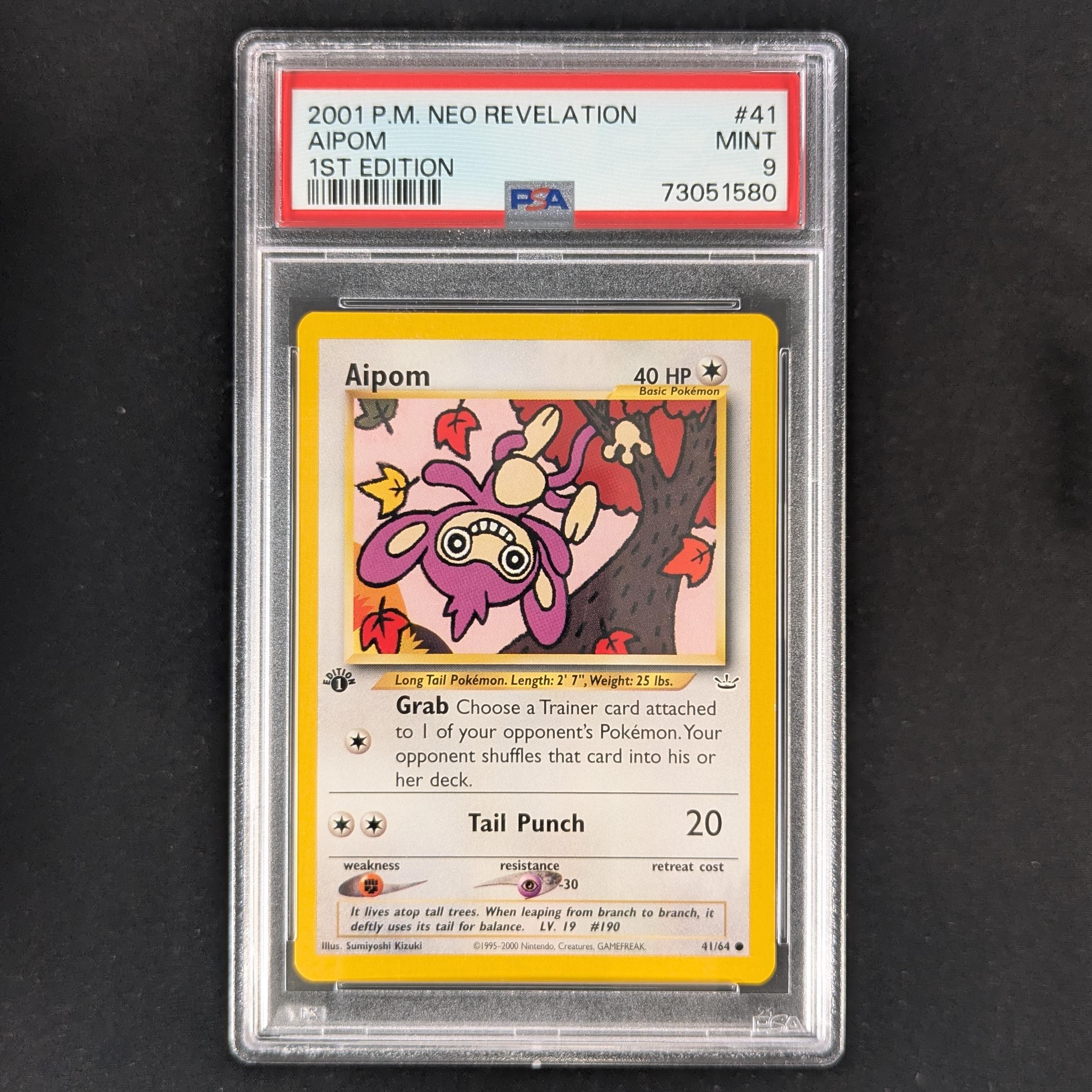 PTCG Singles - Aipom (NR 41) - - English - PSA 9 - 32483