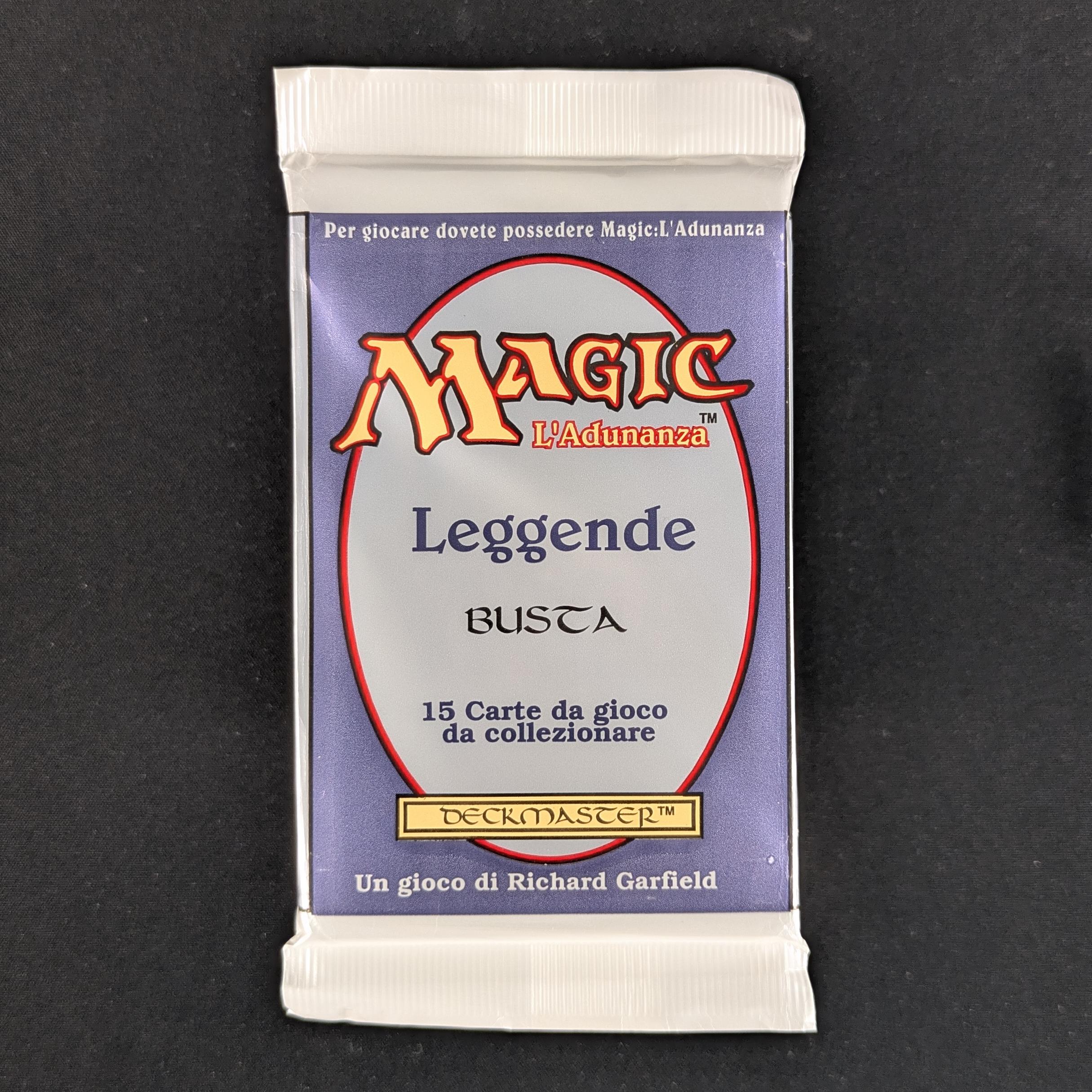 MTG Sealed Product - Legends Italian Booster Pack - Italian - Sealed - 32561