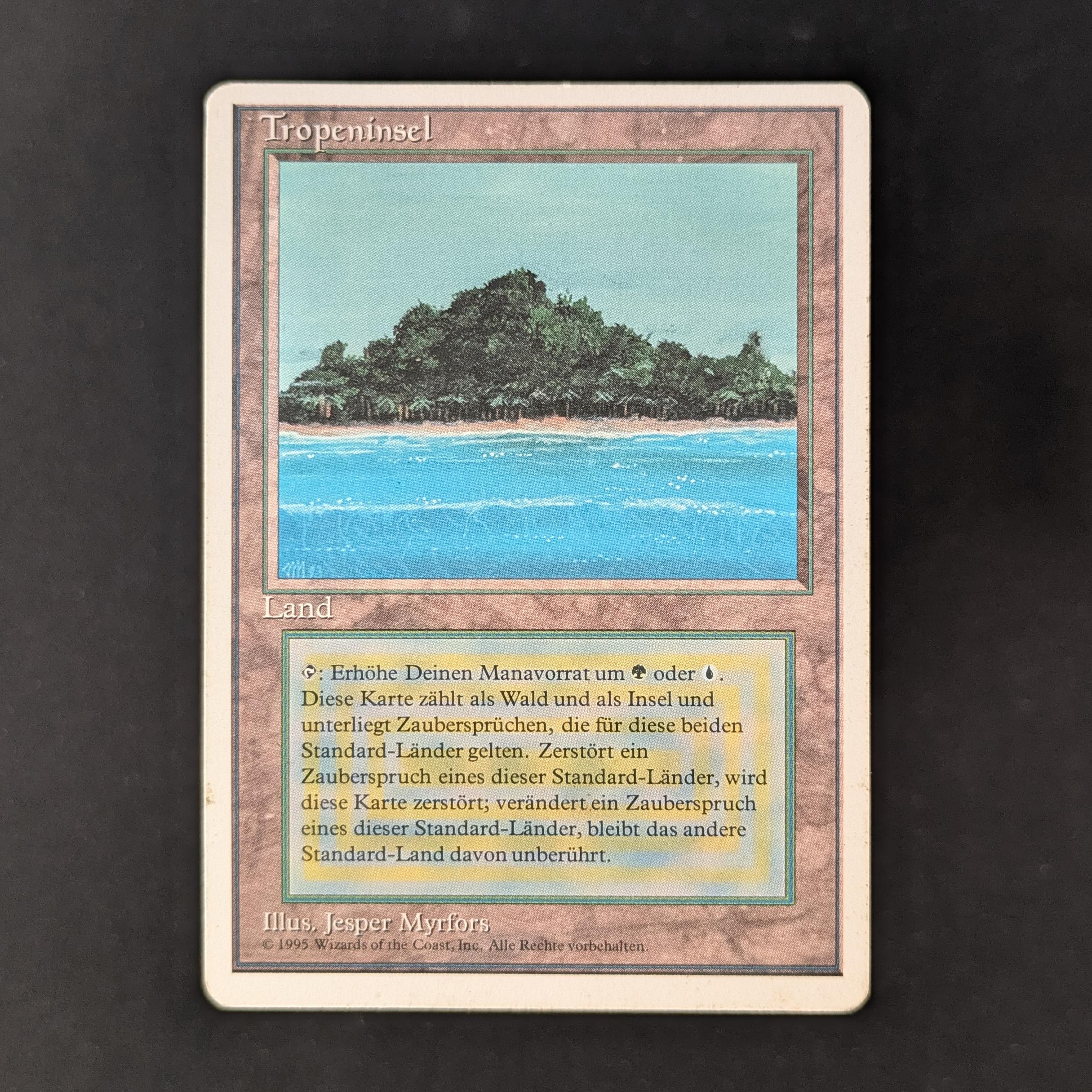 MTG Singles - Tropical Island - Foreign White Bordered - German - LP - 32573