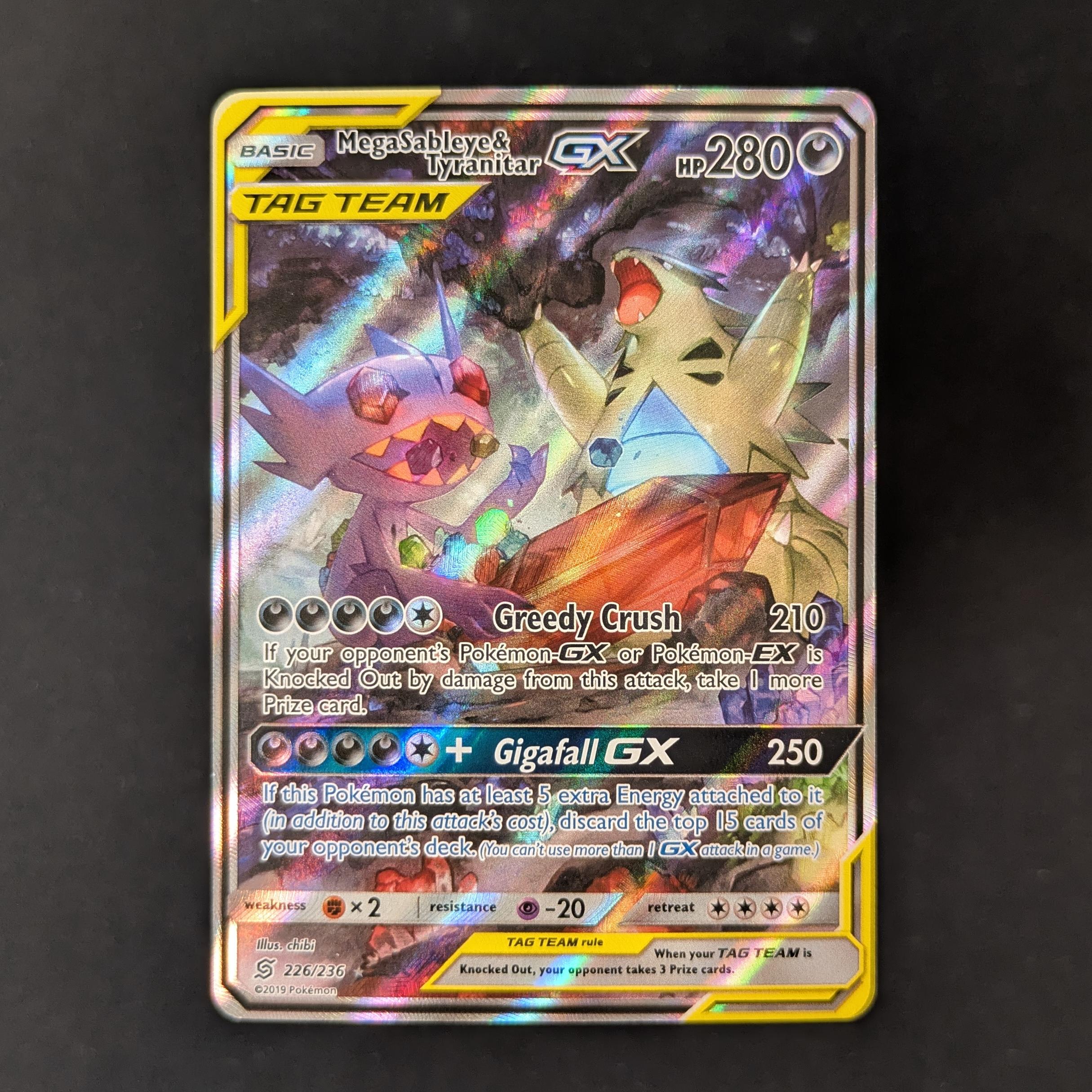 PTCG Singles - Mega Sableye & Tyranitar GX (UNM 226) - Unified Minds - NM -