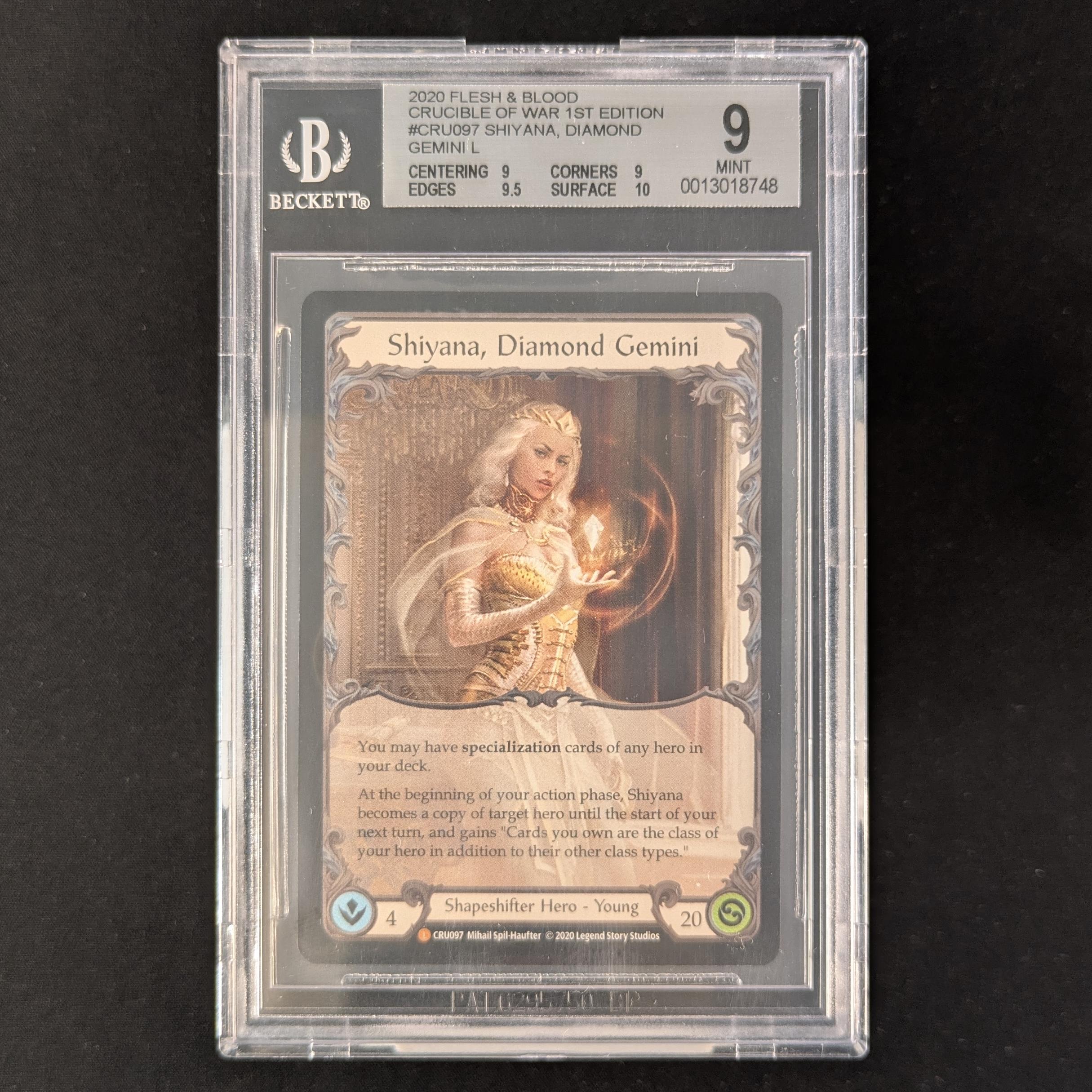 FAB Singles - Shiyana, Diamond Gemini (Cold Foil) - Crucible of War - First - BGS 9 -
