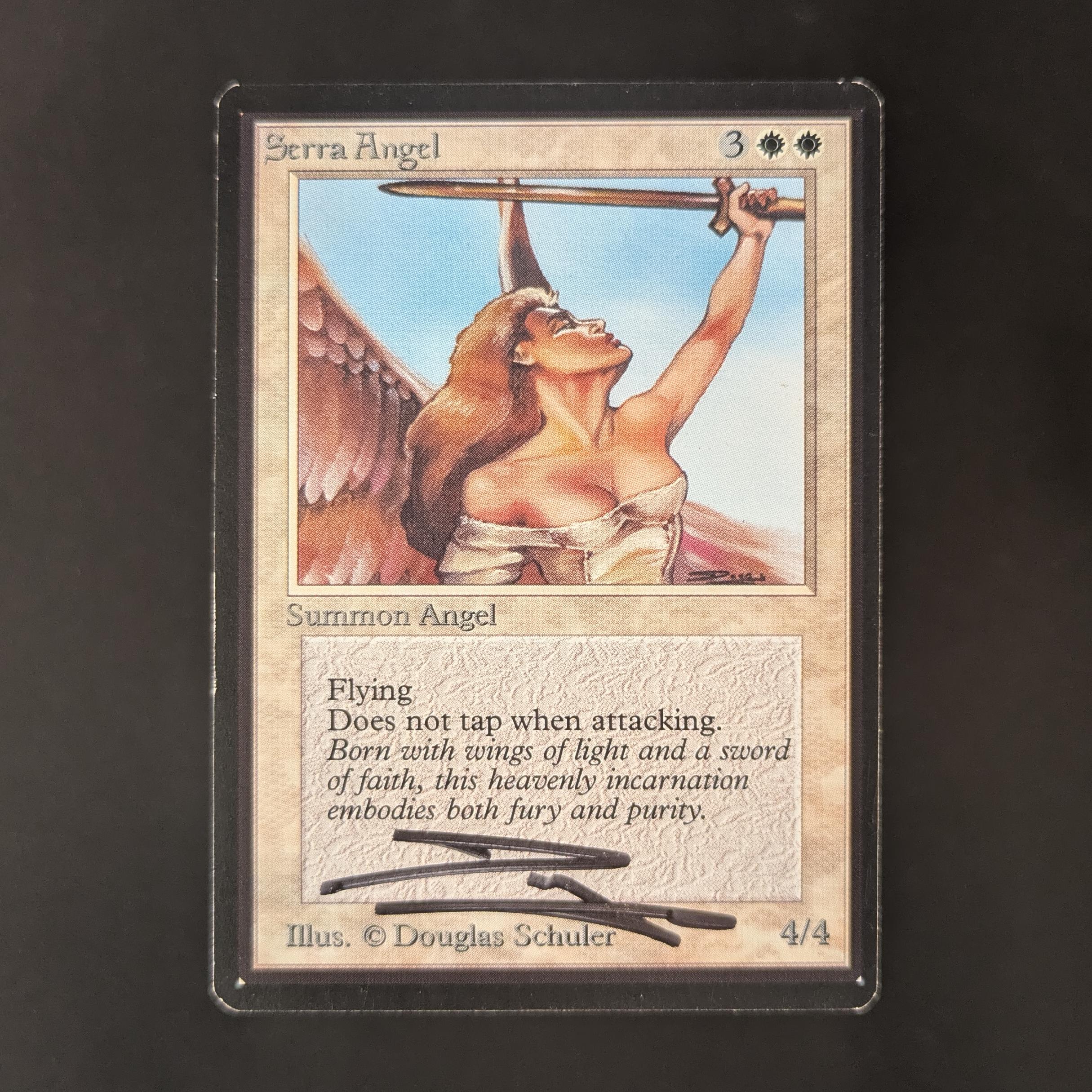 MTG Singles - Serra Angel - Beta - GD - SIGNED - 32733