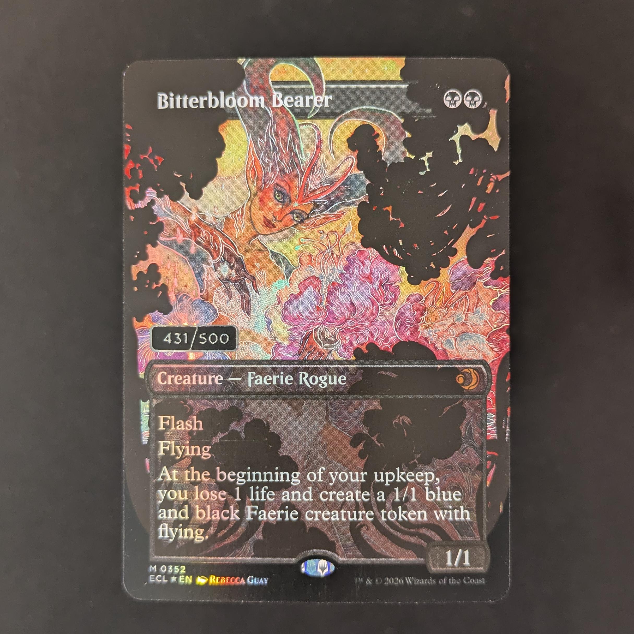 【フルfoil】リベリオン　パウパー MTG FOIL] Bitterbloom Bearer (Double Rainbow Foil) - Lorwyn Eclipsed: Ext