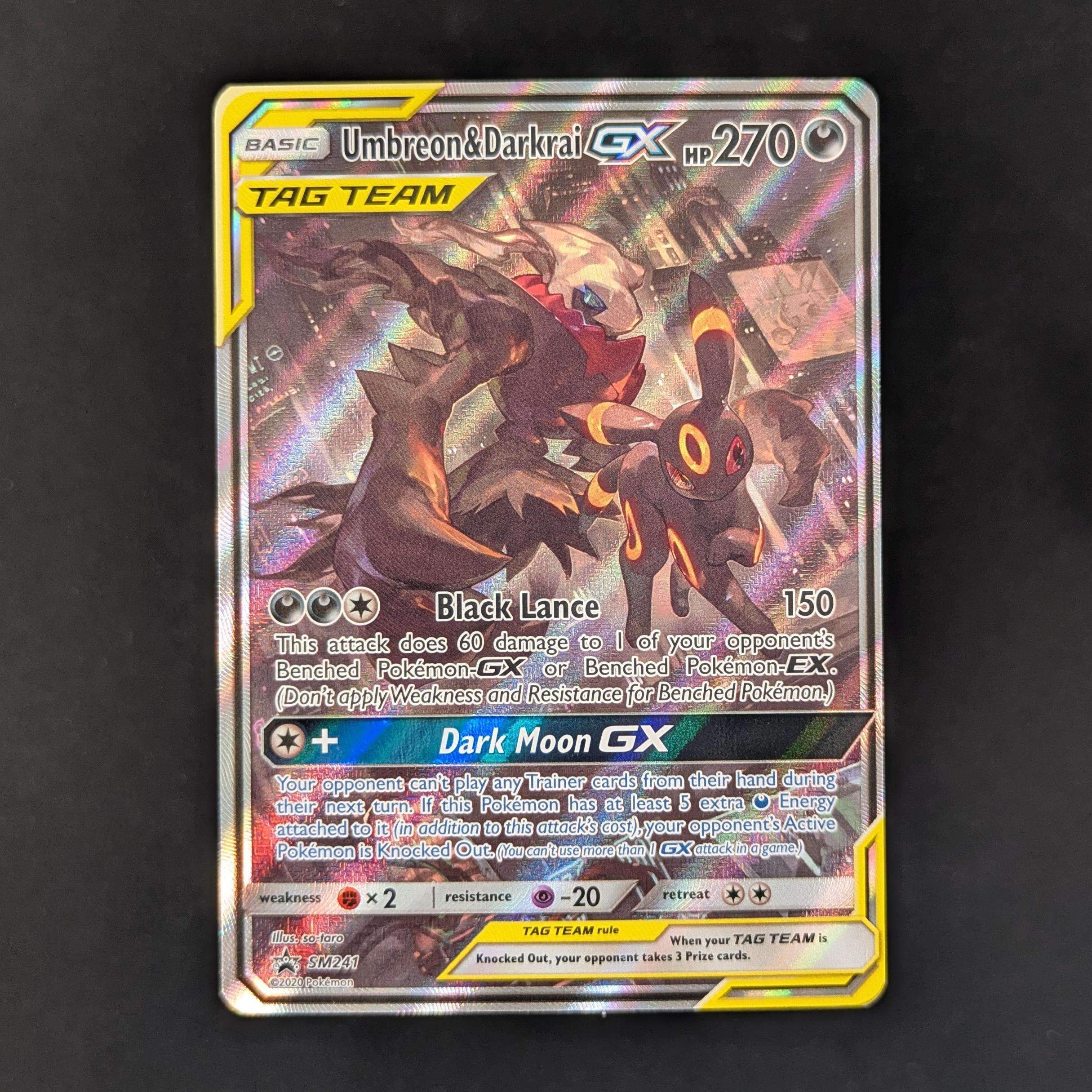 PTCG Singles - Umbreon & Darkrai GX (SM 241) - SM Black Star Promos - NM -