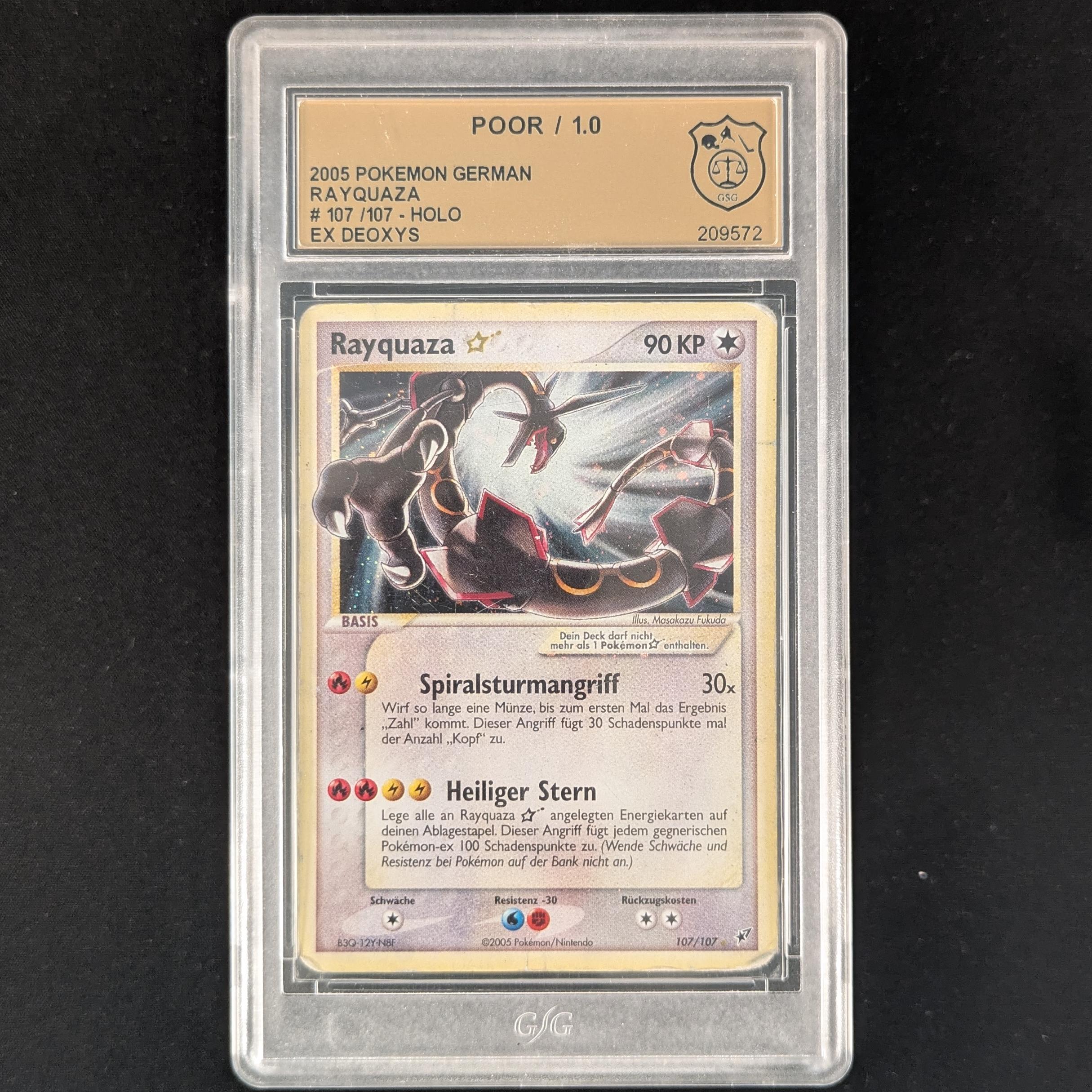PTCG Singles - Rayquaza Gold Star (DX 107) - EX Deoxys - GSG 1 -