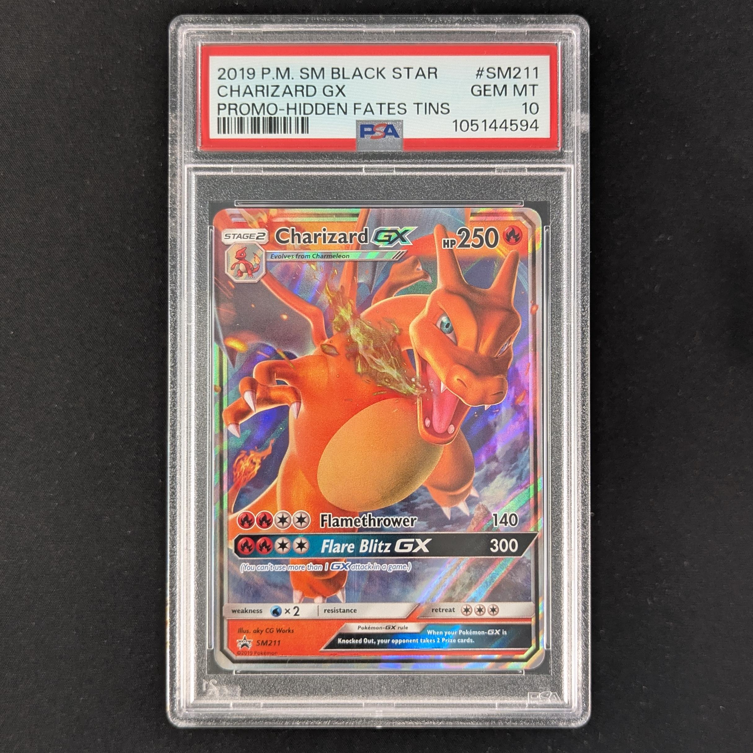 PTCG Singles - Charizard GX (SM 211) - SM Black Star Promos - PSA 10 -