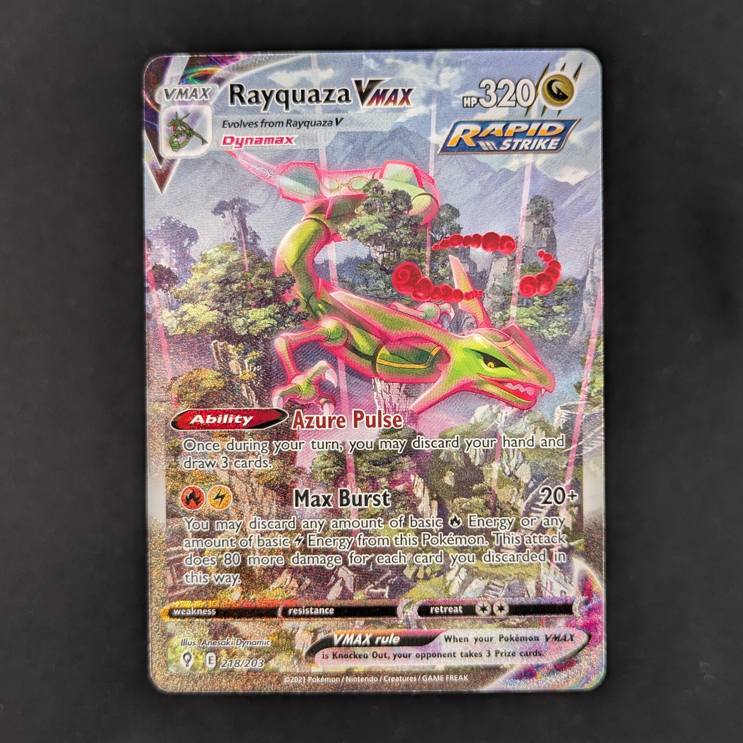 PTCG Singles - Rayquaza VMAX (EVS 218) - Evolving Skies - NM -