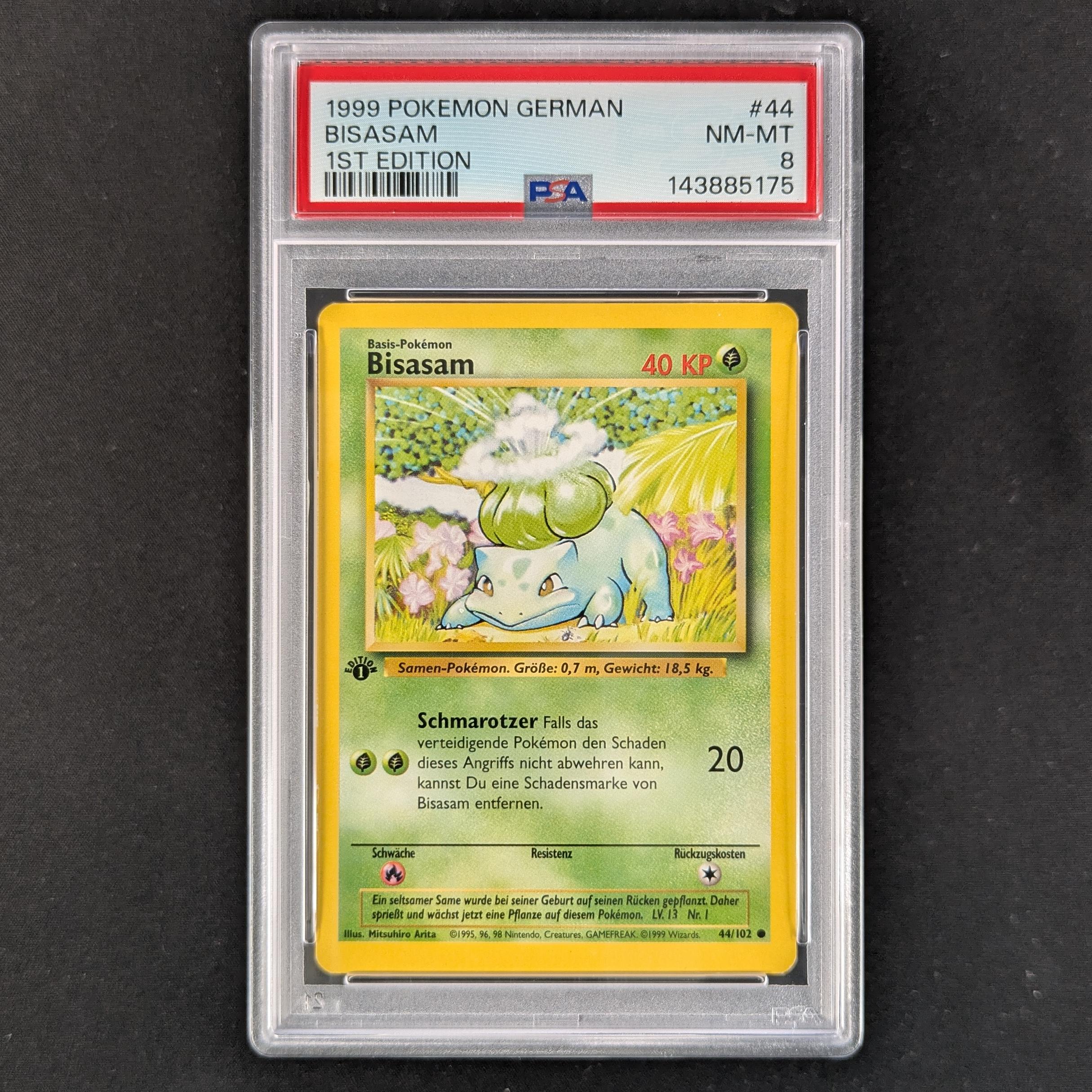 bulbasaur pokemon card first edition Bulbasaur (BS 44) - Base Set - PSA 8