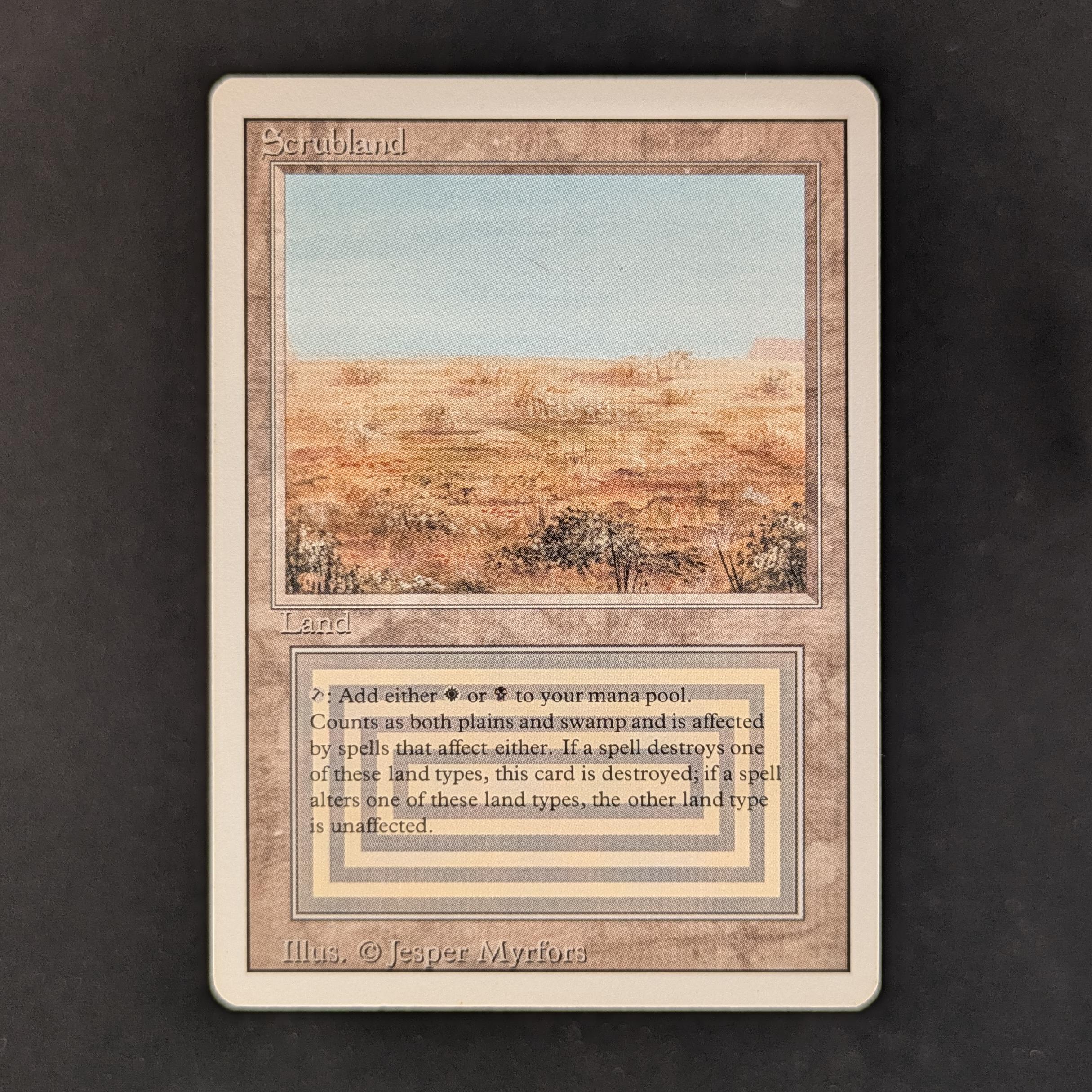 MTG Singles - Scrubland - Revised - LP - 33105