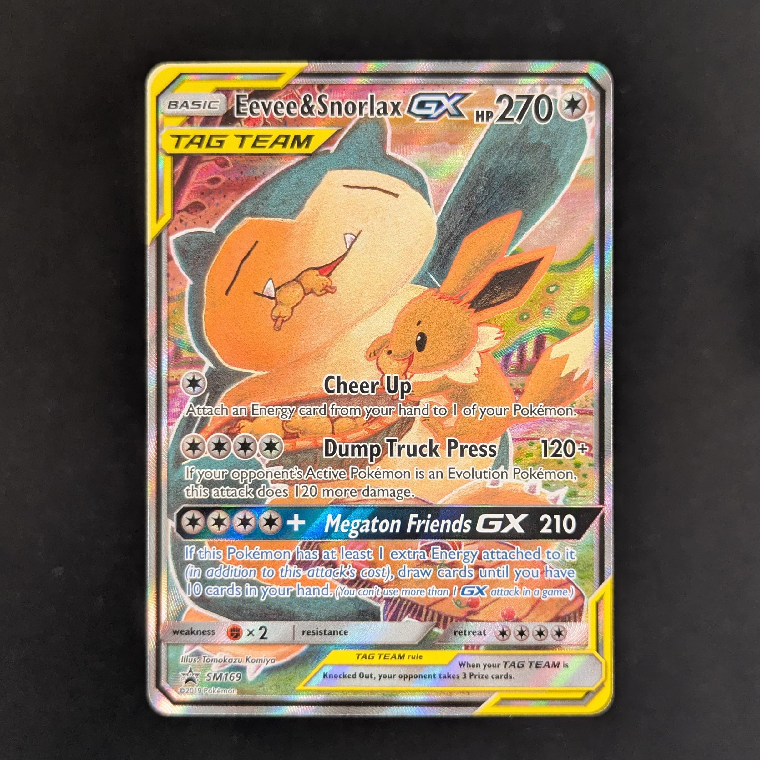Eevee & Snorlax GX (SM 169) - SM Black Star Promos - English - NM