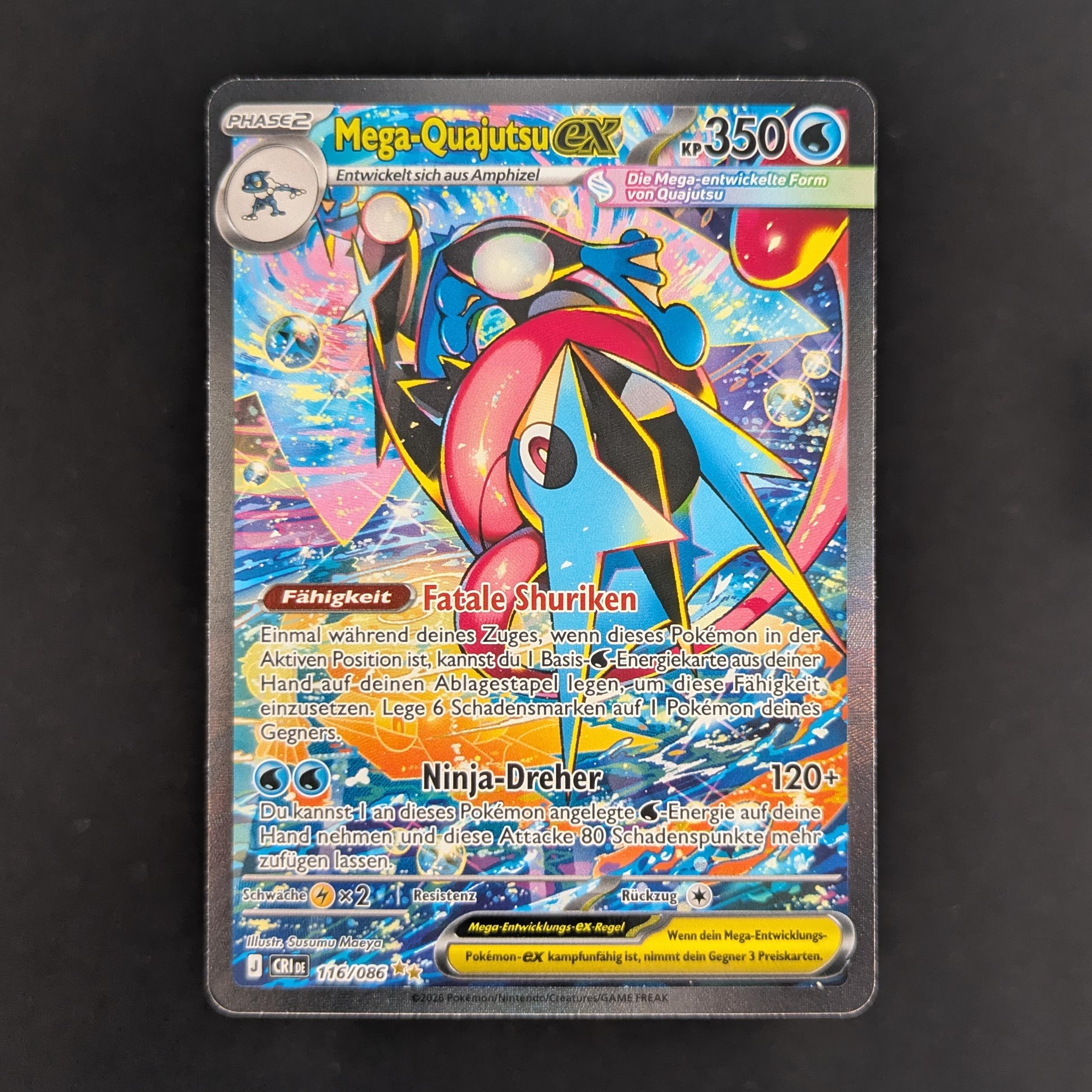 Mega Greninja ex (CRI 116) - Chaos Rising - German - EX