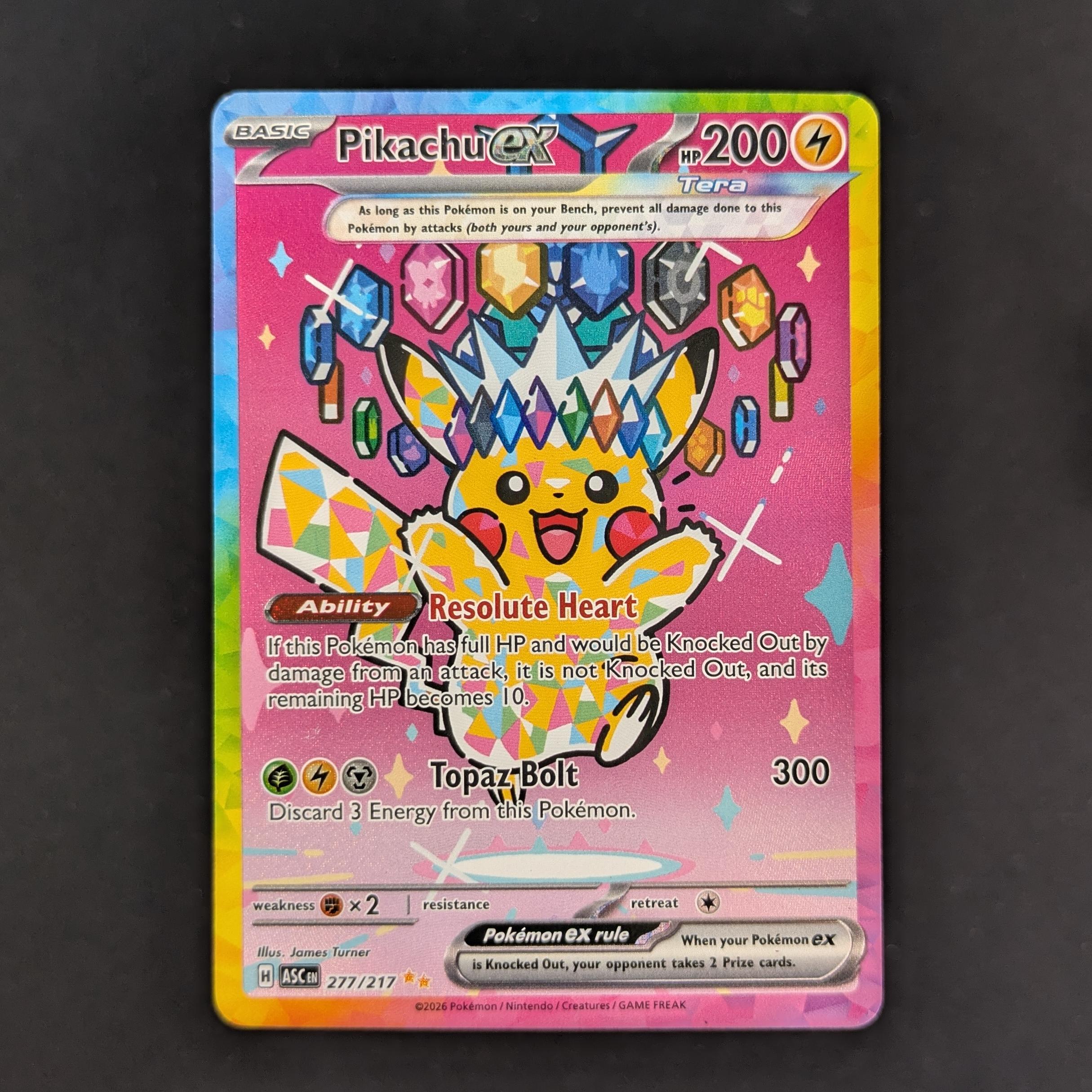 Pikachu ex (ASC 277) - Ascended Heroes - English - NM