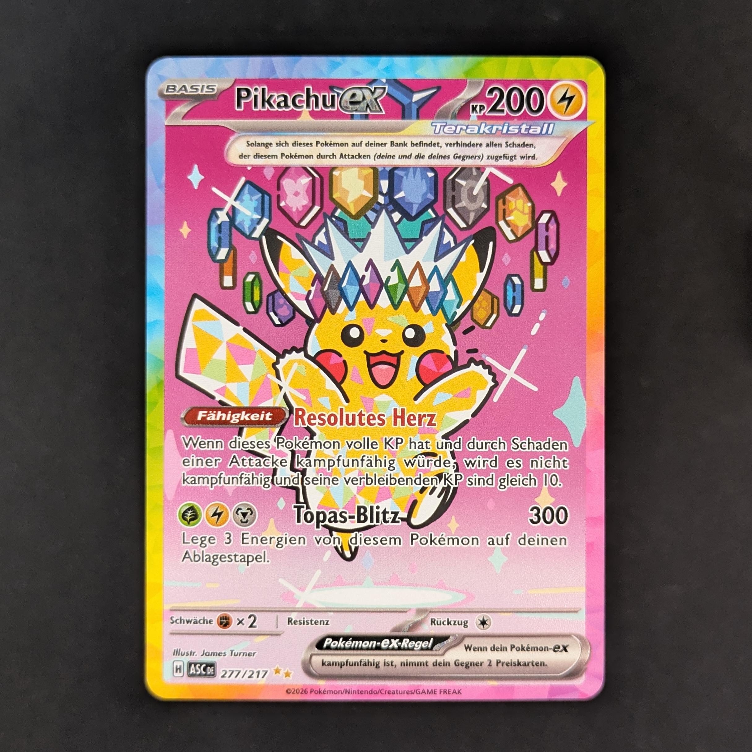 Pikachu ex (ASC 277) - Ascended Heroes - German - NM