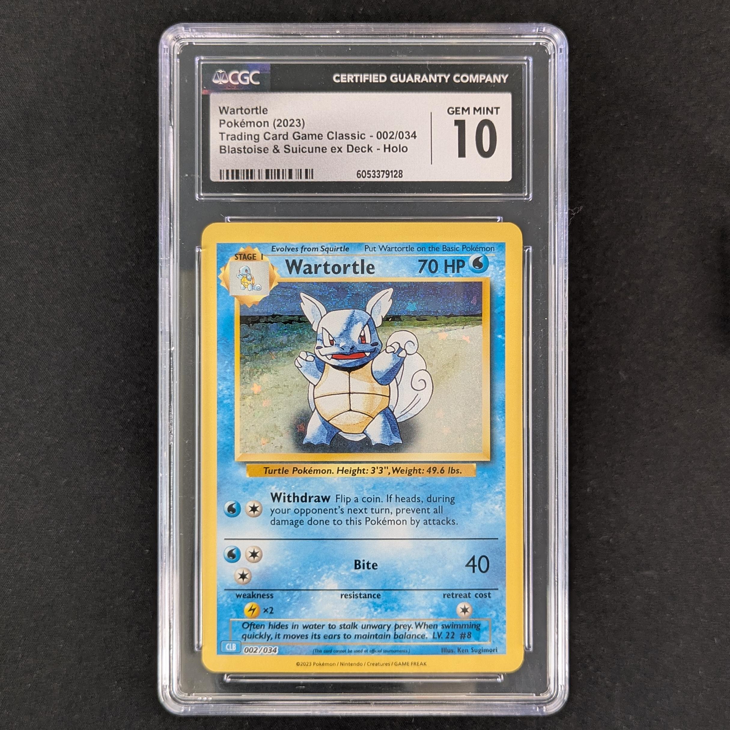 Wartortle (CLB 2) - Pokémon Trading Card Game Classic: Blastoise & Suicune ex Deck - English - CGC 10