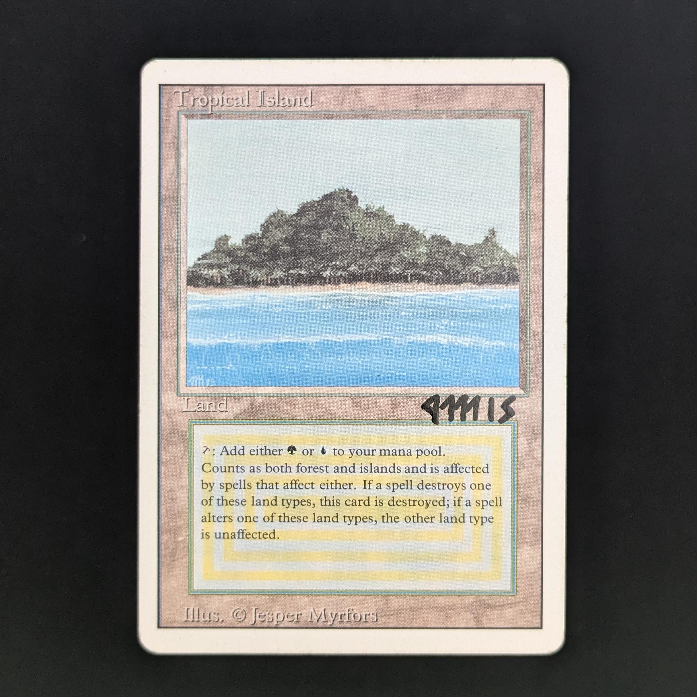 MTG Singles - Tropical Island - Revised - LP - SIGNED - 34100