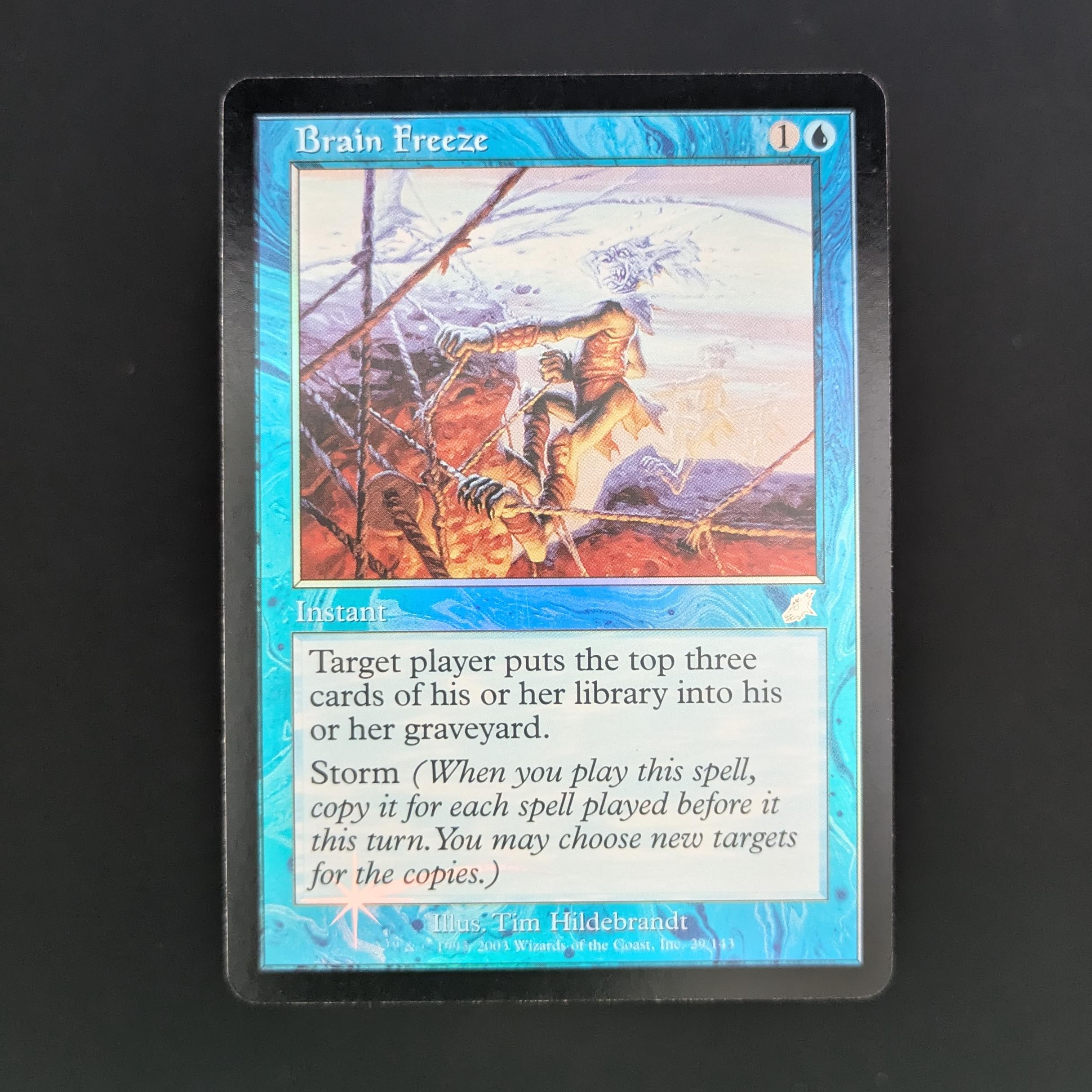 【思考停止/Brain Freeze】[SCG]　MTG　英語版　Foil　美品 FOIL] Brain Freeze - Scourge - English - NM