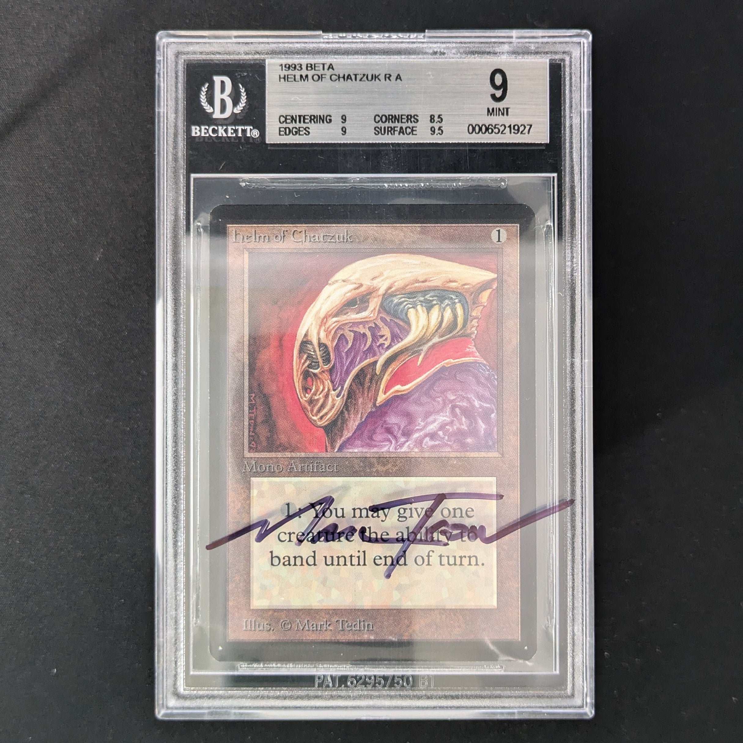 Helm of Chatzuk - Beta - English - BGS 9 - SIGNED of Slab