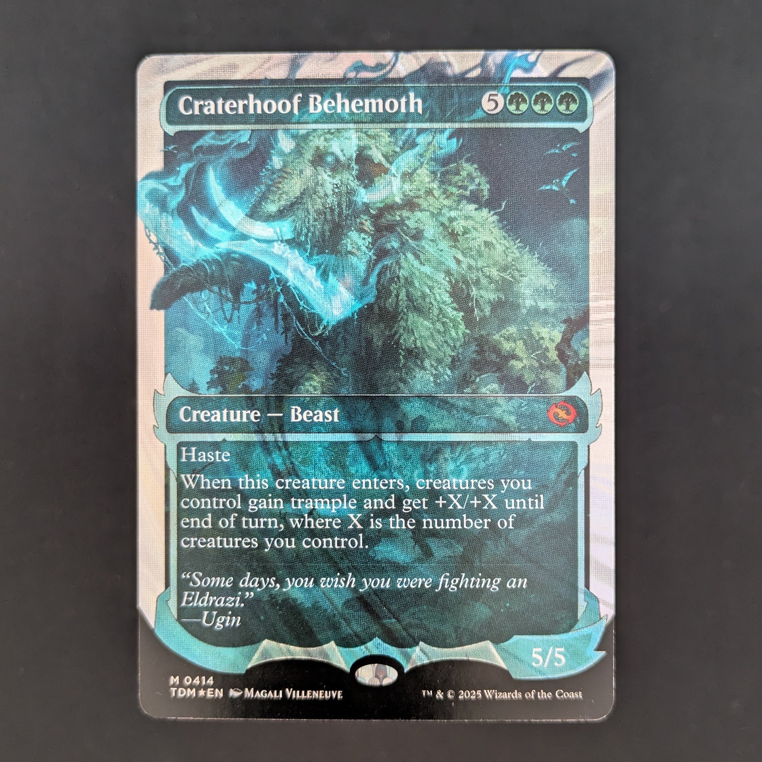 mtg card craterhoof Behemoth Playmat Haste When Craterhoof Behemoth enters the battlefield FOIL Craterhoof Behemoth (Showcase) from