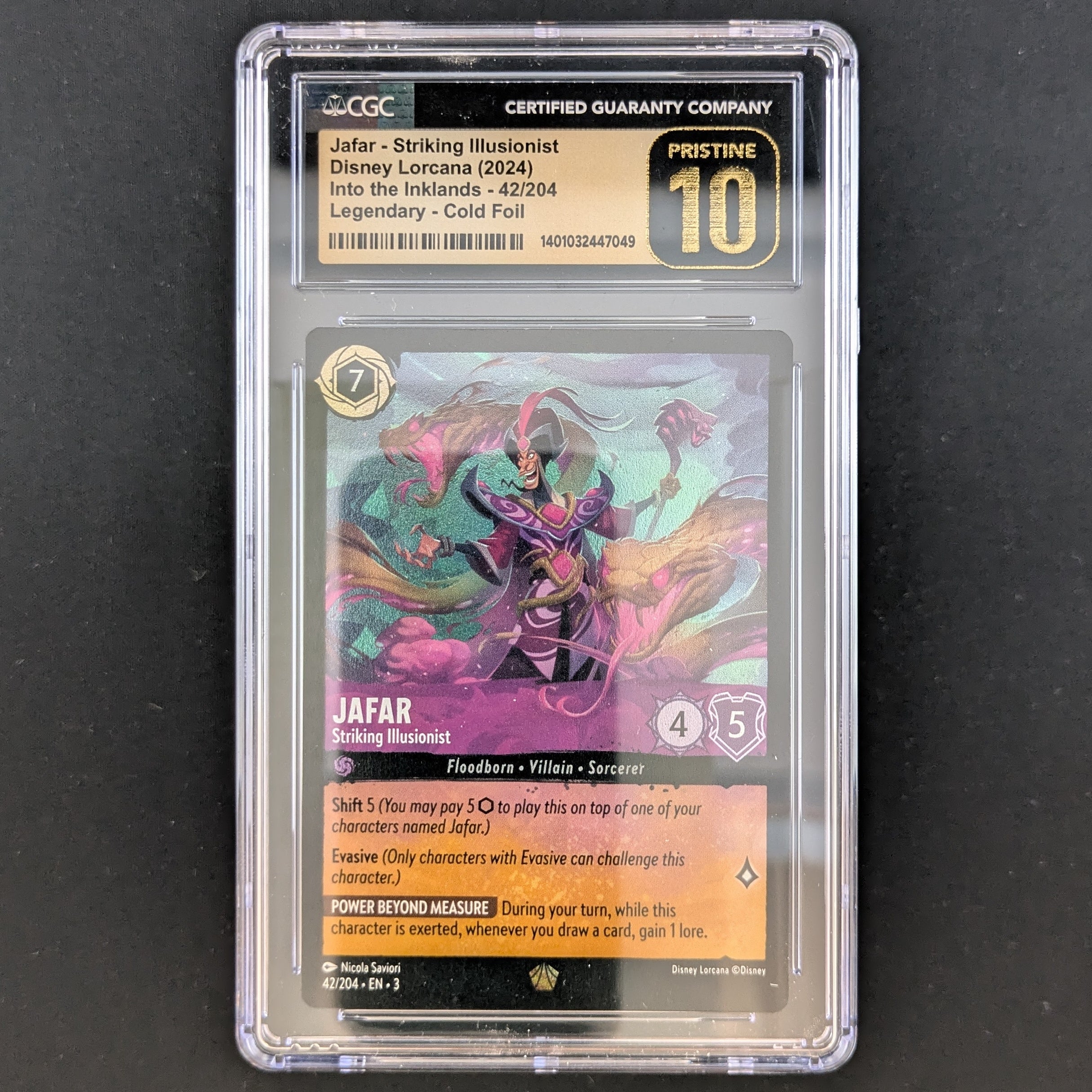 Jafar - Striking Illusionist (V.1) - Into the Inklands - CGC 10 - Foil