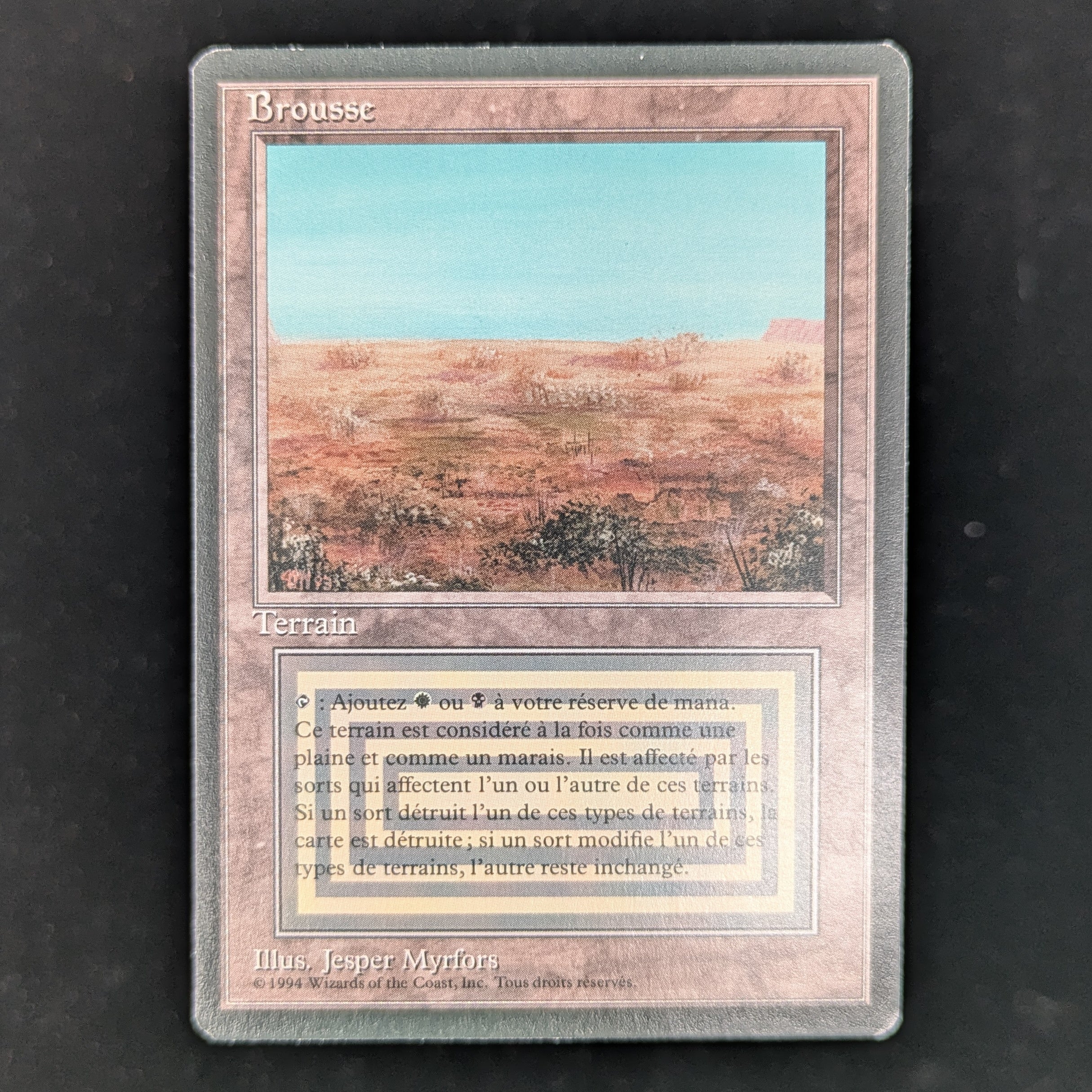 MTG Singles - Scrubland - Foreign Black Bordered - French - NM - 35650