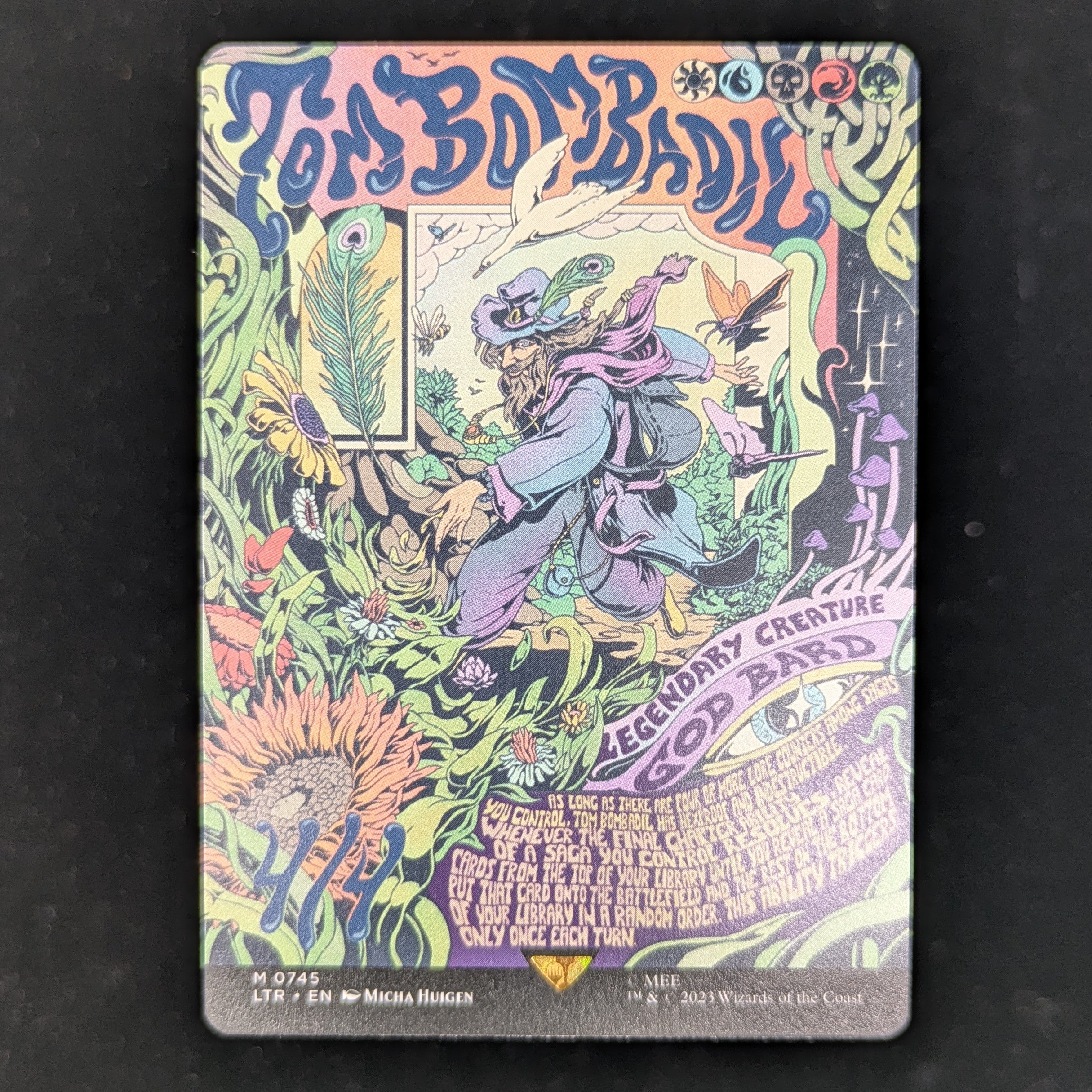 tom bombadil mtg poster card (Borderless Poster) - The Lord of the Rings: Tales of Middle-earth Holiday Release - English Foil Type:Snowflake Foil This ability triggers only Duskmourn: House of Horror desk decor