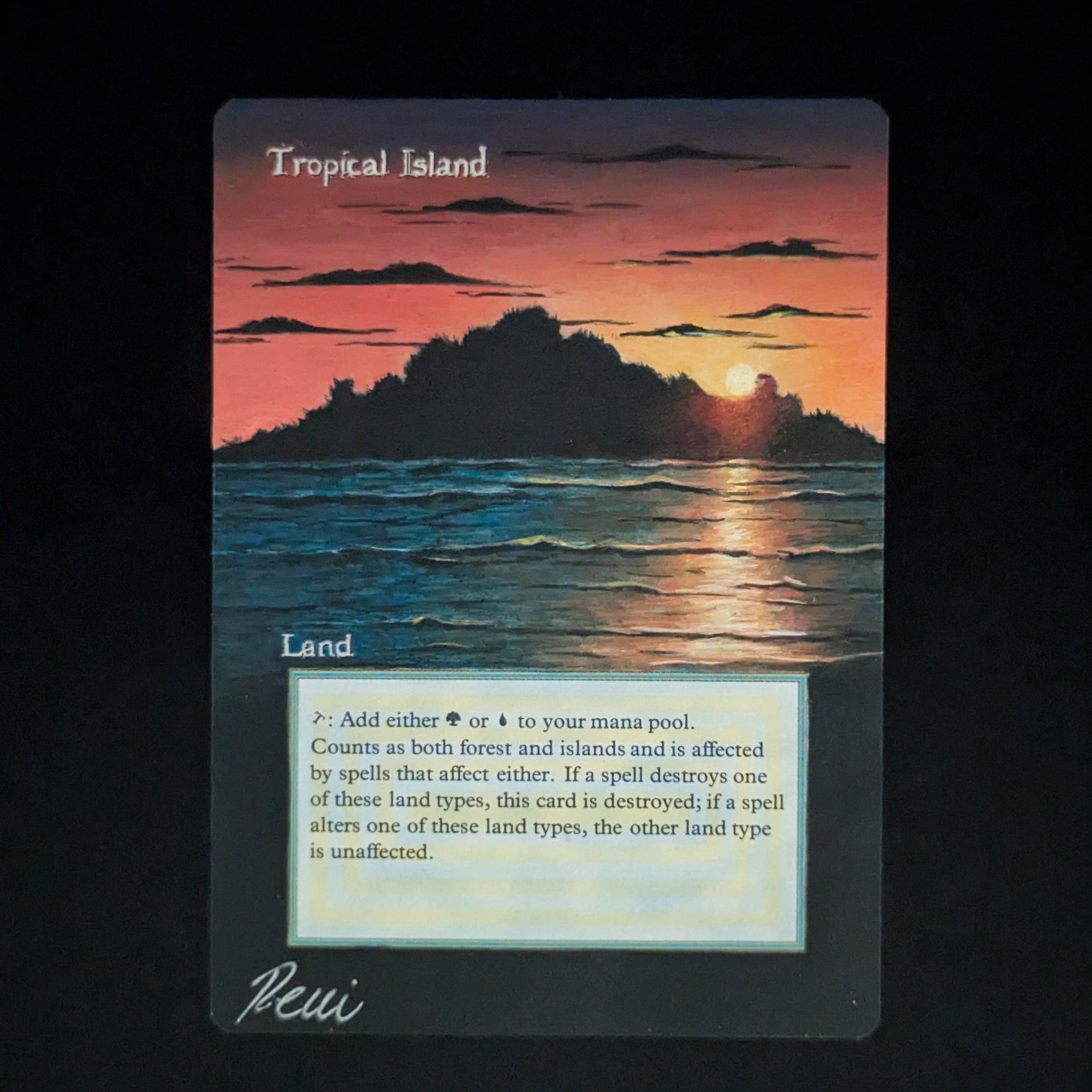 MTG Singles - Tropical Island - Revised - PL - ALTERED - 35768