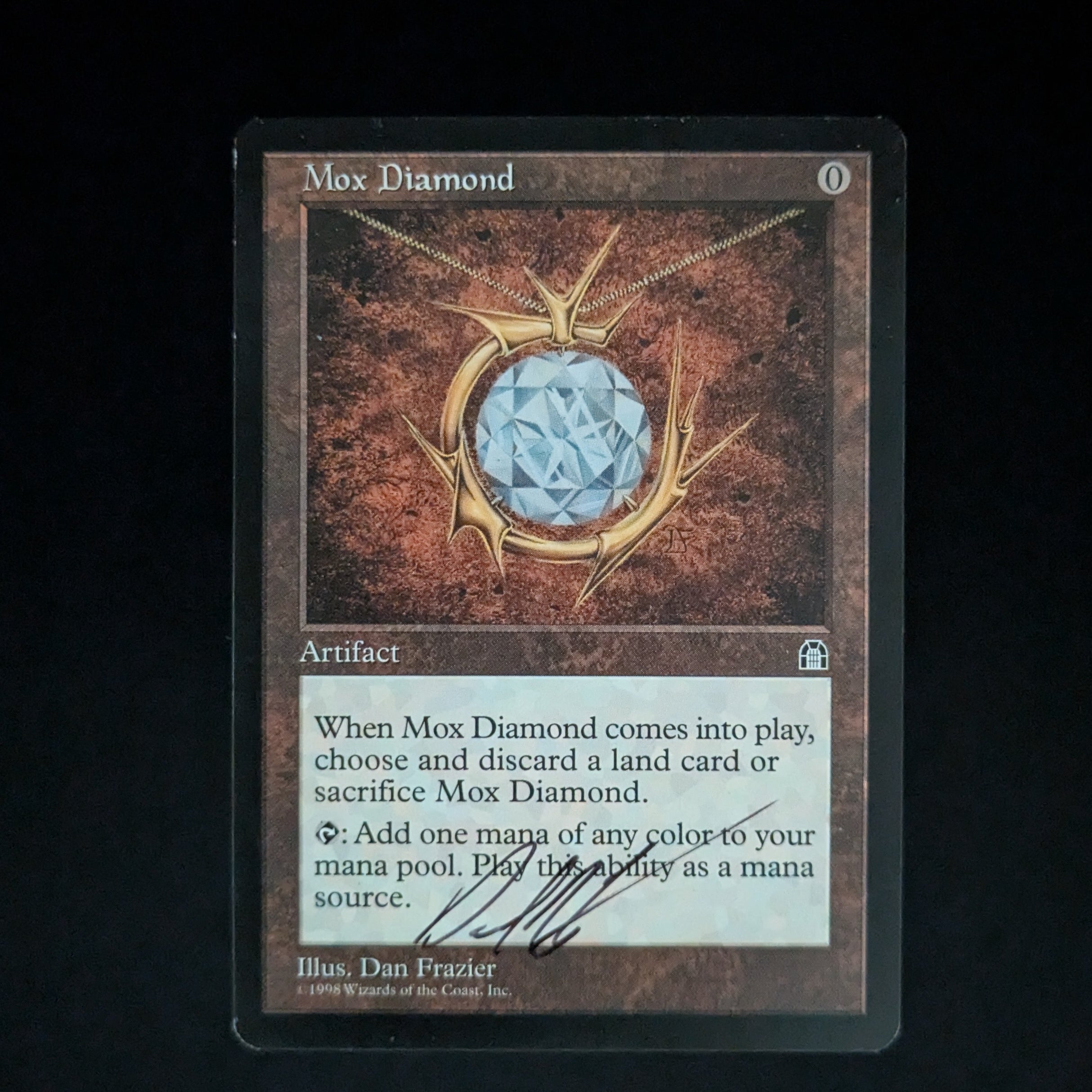 MTG Singles - Mox Diamond - Stronghold - English - GD - SIGNED - 35785