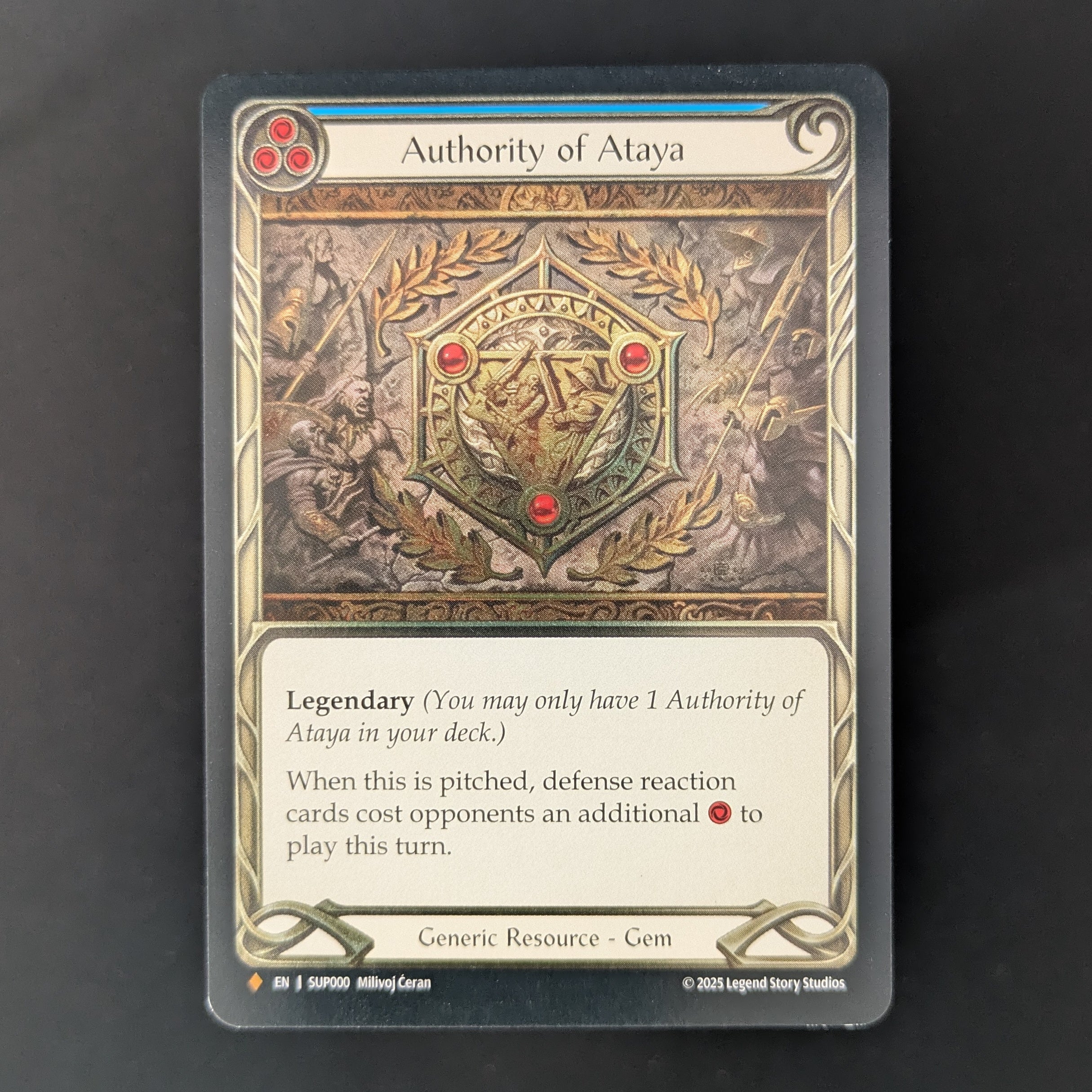 FAB Singles - Authority of Ataya (Rainbow Foil) - Super Slam - English - NM -
