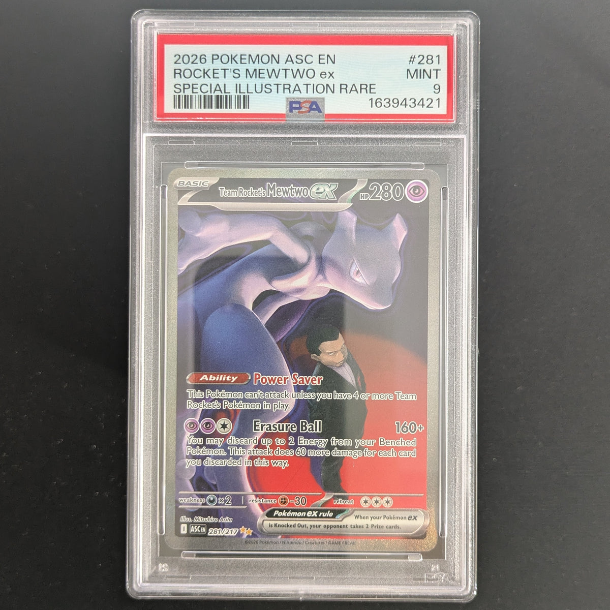 Team Rocket's Mewtwo ex (ASC 281) - Ascended Heroes - English - PSA 9