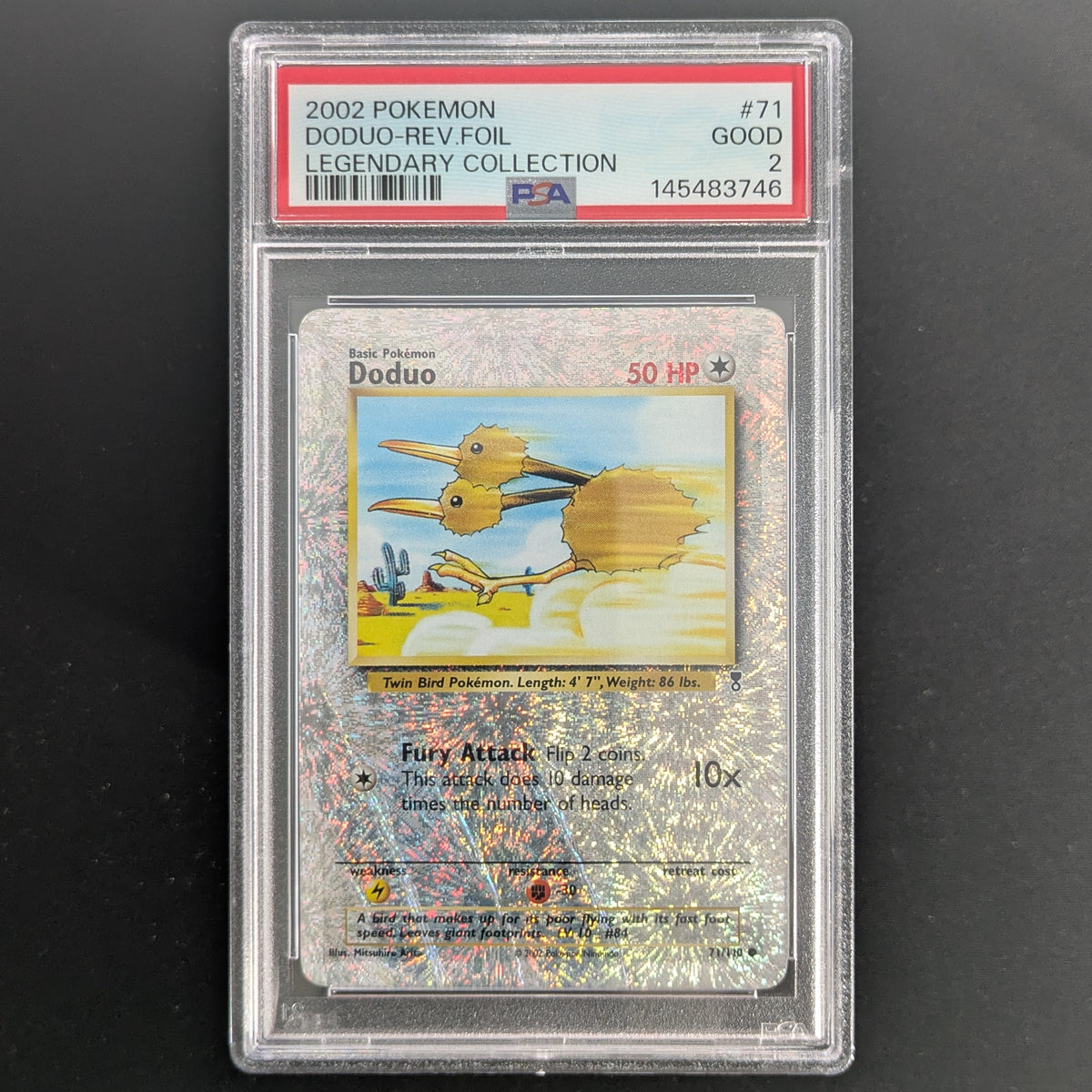 Doduo (LC 71) - Legendary Collection - English - PSA 2 - REVERSE HOLO