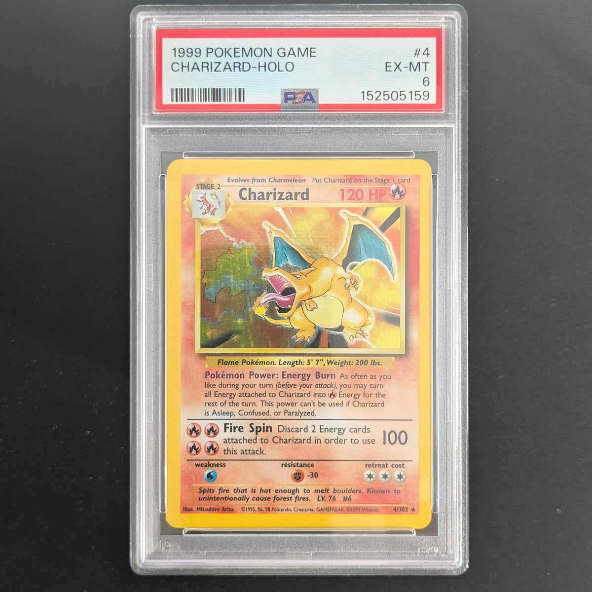 Charizard (BS 4) - Base Set - English - PSA 6