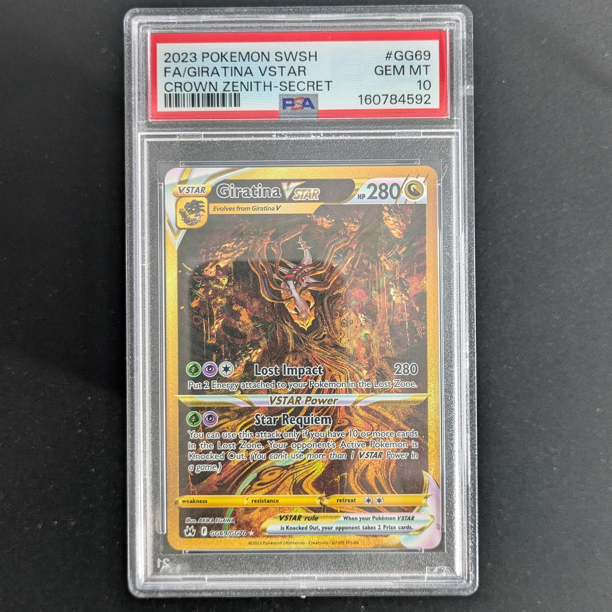 Giratina VSTAR (CRZ GG69) - Crown Zenith - English - PSA 10