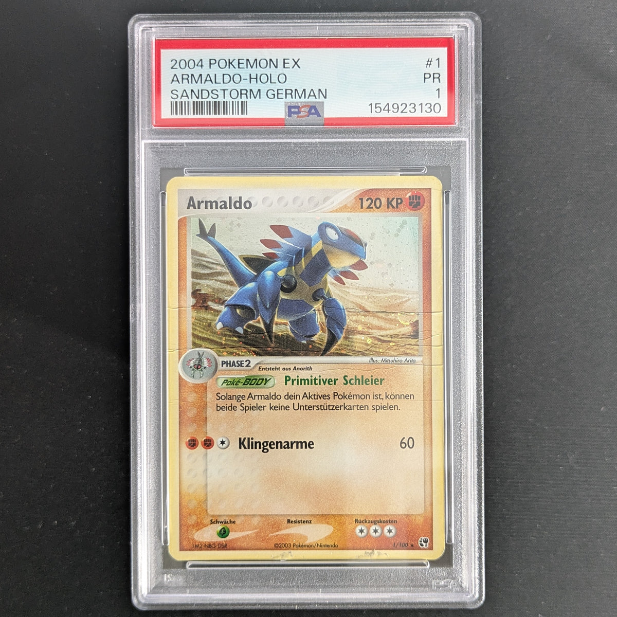 Armaldo (SS 1) - EX Sandstorm - German - PSA 1